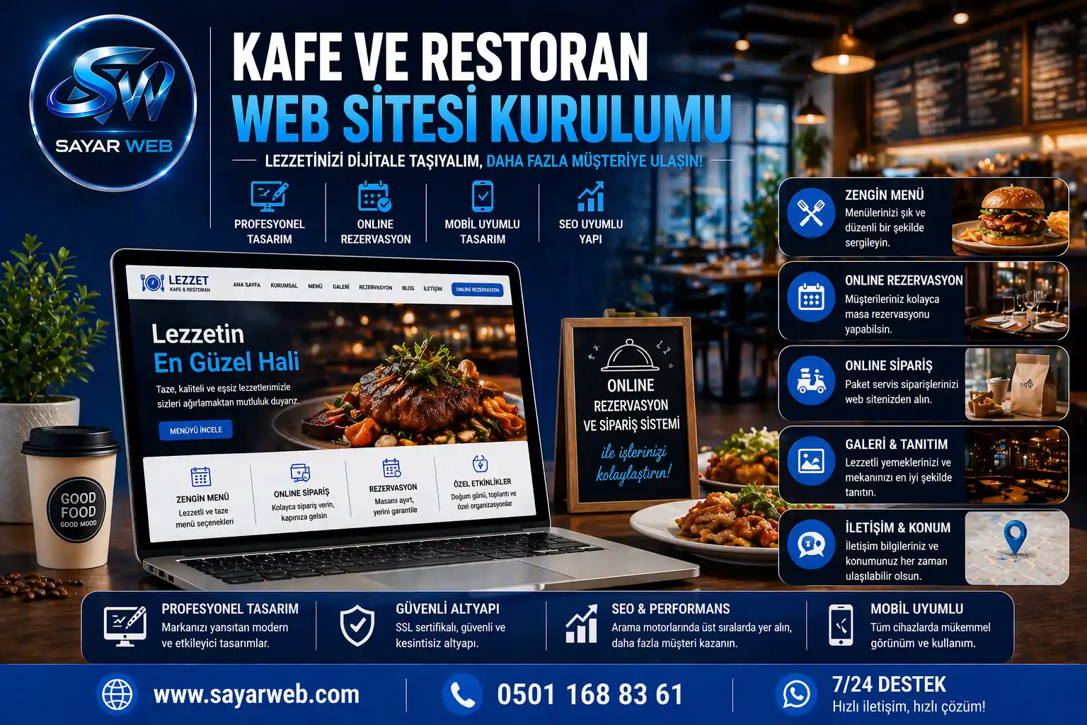 Kafe ve Restoran Web Sitesi Kurulumu