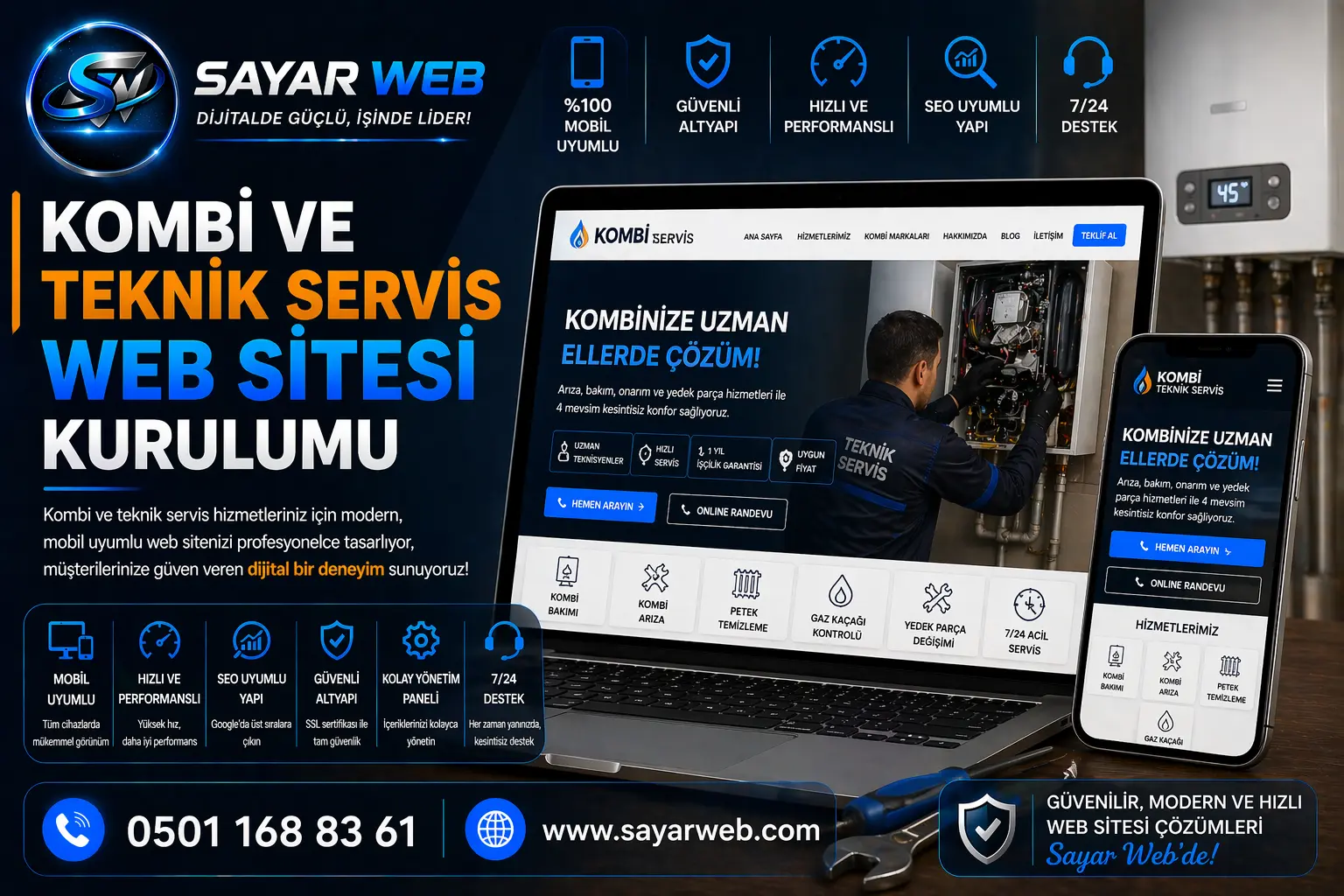 Kombi ve Teknik Servis Web Sitesi Kurulumu