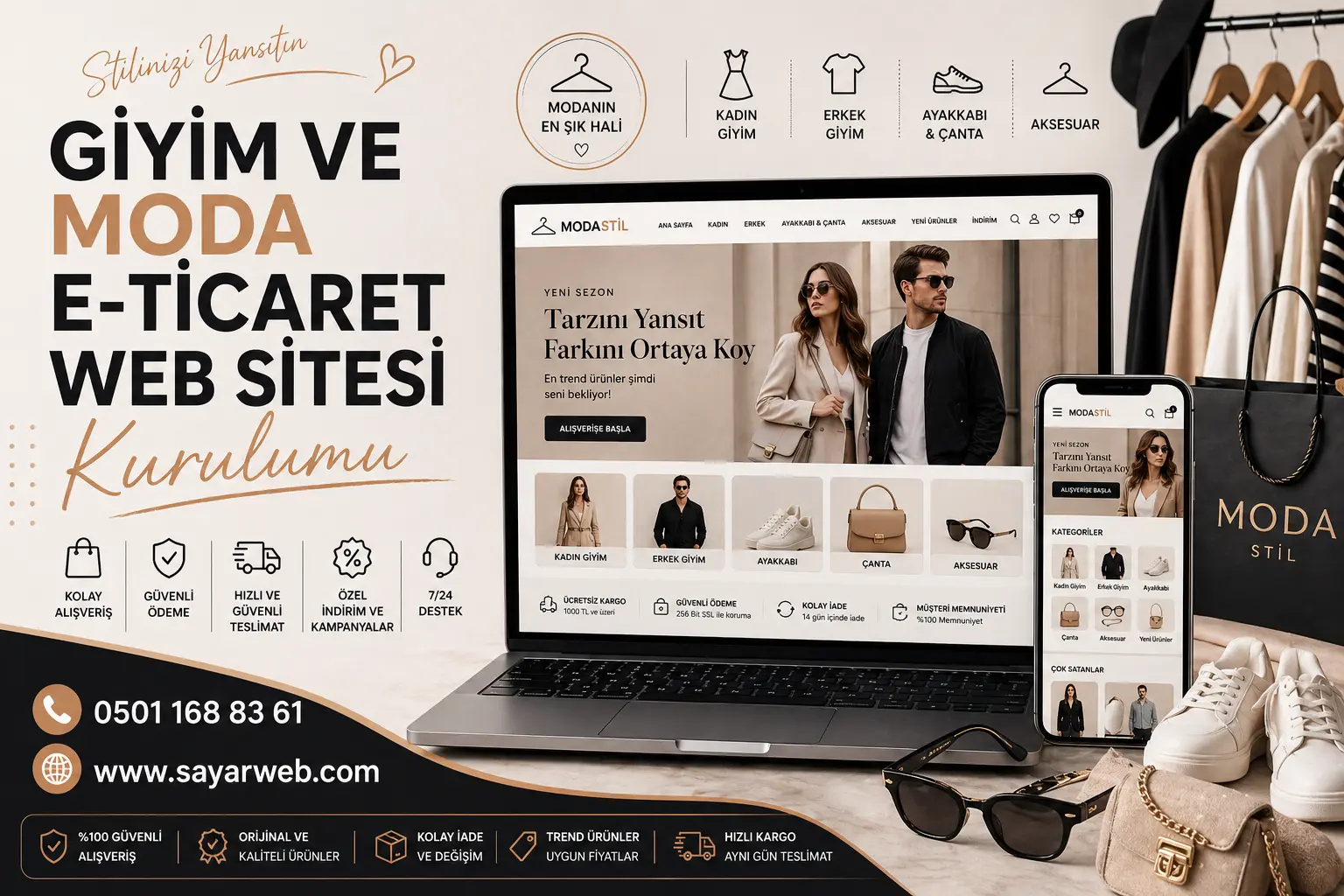 Giyim ve Moda E-Ticaret Web Sitesi Kurulumu