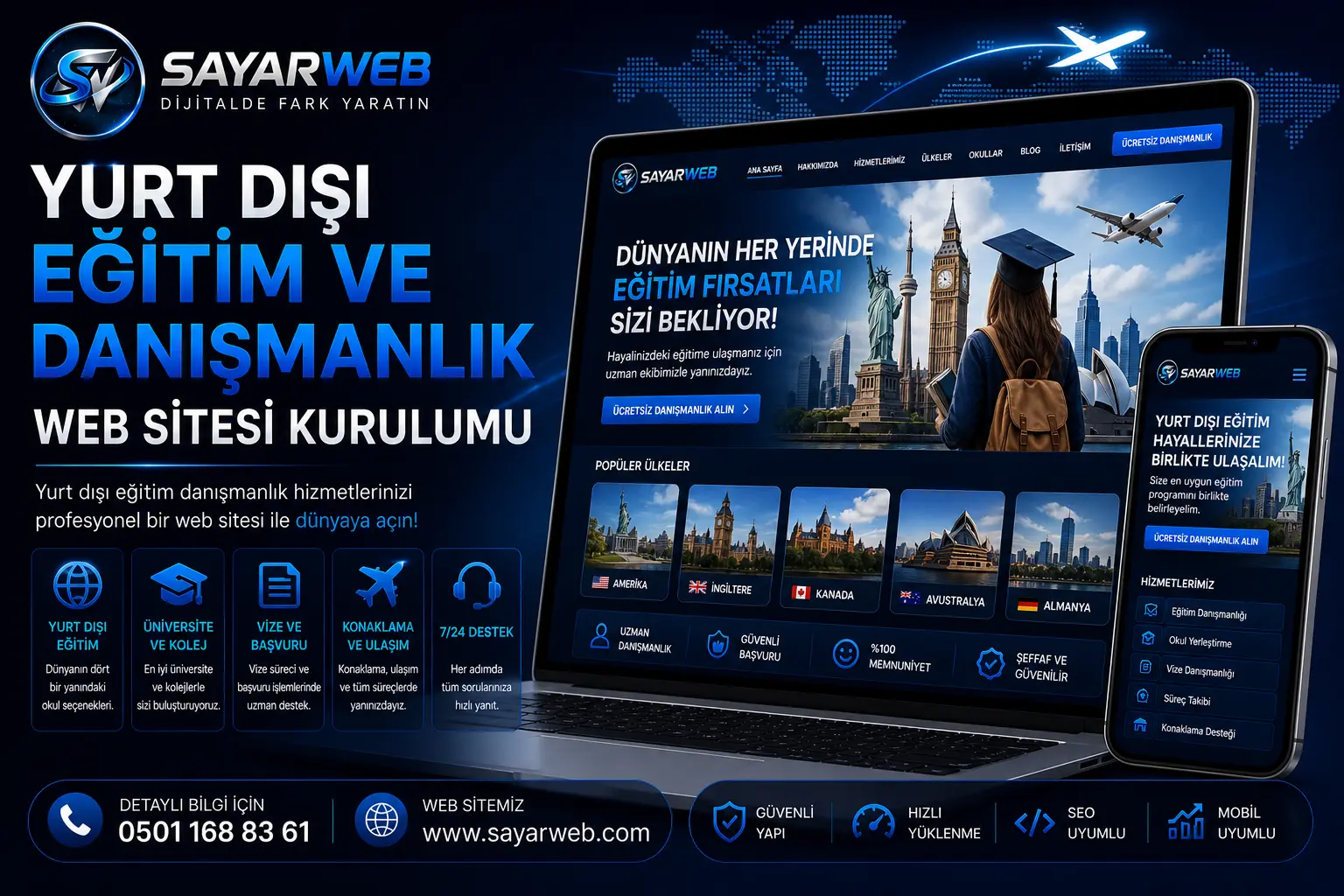 Yurt Dışı Eğitim ve Danışmanlık Web Sitesi Kurulumu