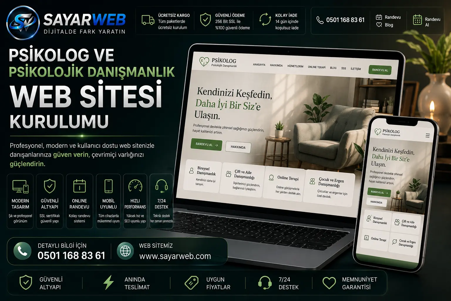 Psikolog ve Psikolojik Danışmanlık Web Sitesi Kurulumu