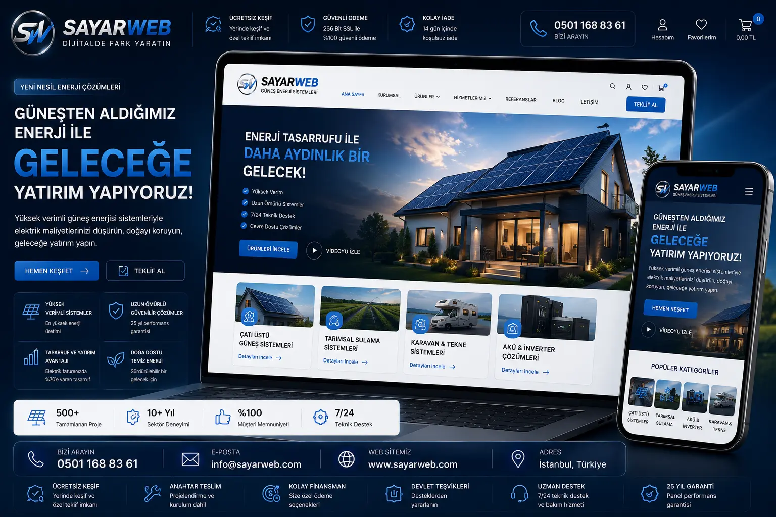 Güneş Enerjisi Firması Web Sitesi Kurulumu