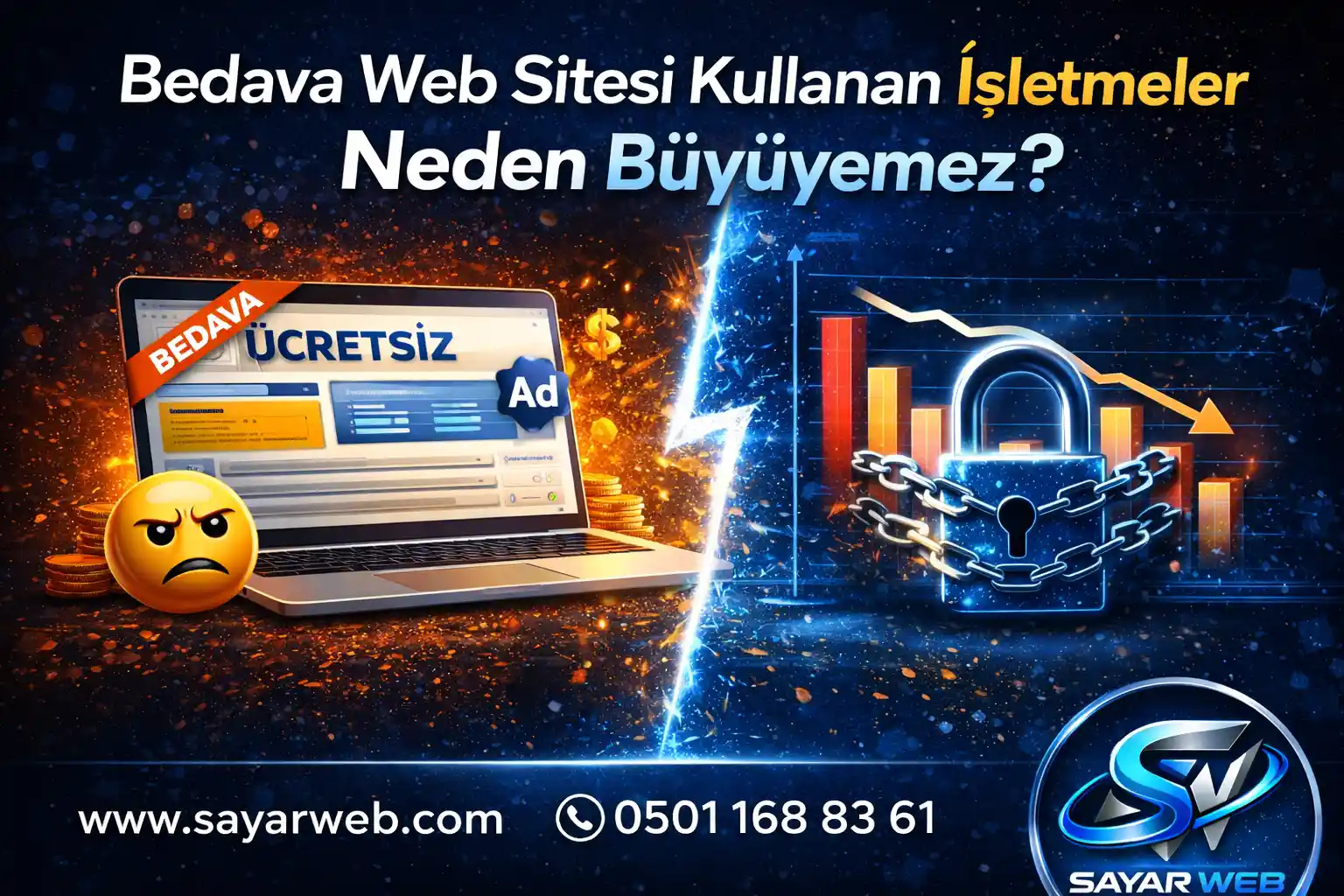 Bedava Web Sitesi Kullanan İşletmeler Neden Büyüyemez