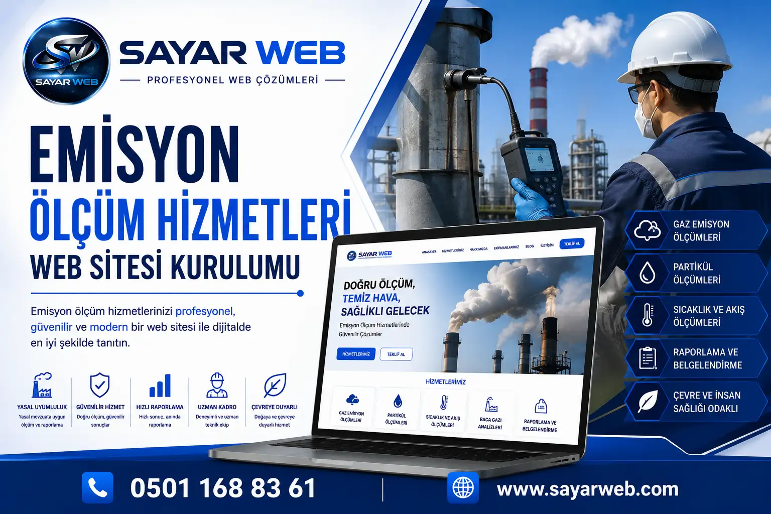Emisyon Ölçüm Hizmetleri Web Sitesi Kurulumu 