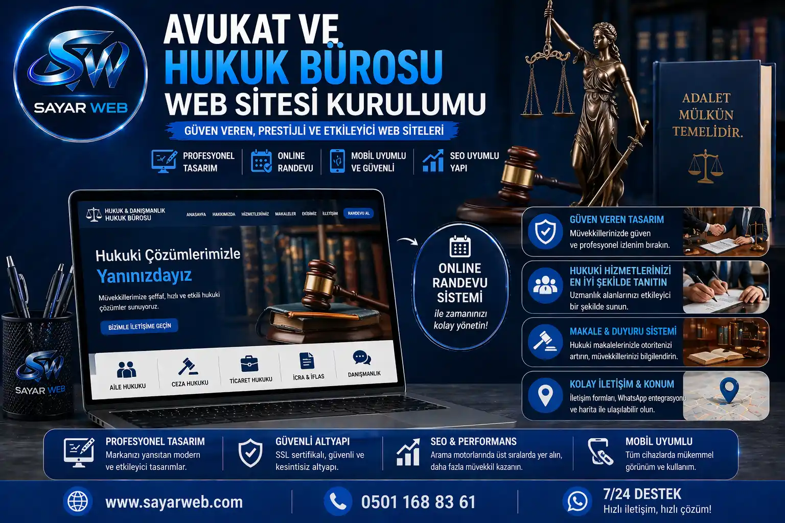 Avukat ve Hukuk Bürosu Web Sitesi Kurulumu