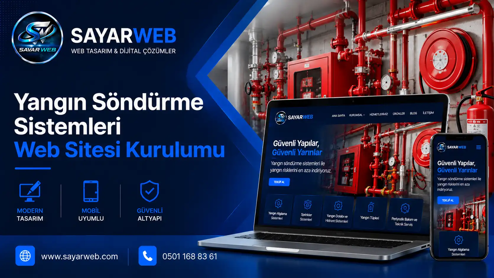Yangın Söndürme Sistemleri Web Sitesi Kurulumu