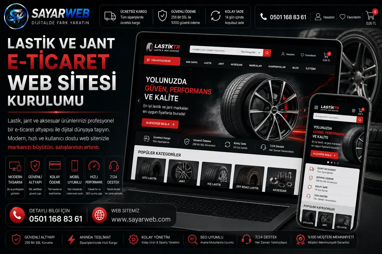 Lastik ve Jant E-Ticaret Web Sitesi Kurulumu