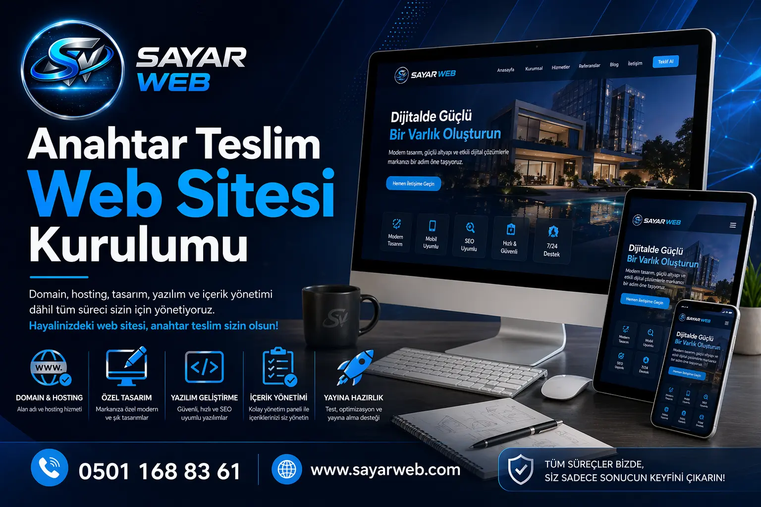 Anahtar Teslim Web Sitesi Kurulumu