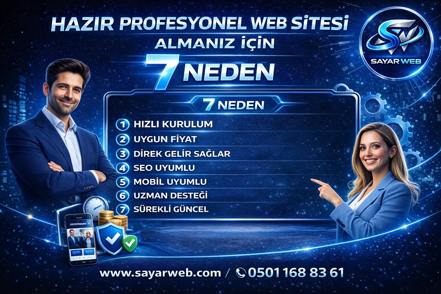 Hazır profesyonel web sitesi almanız için 7 neden