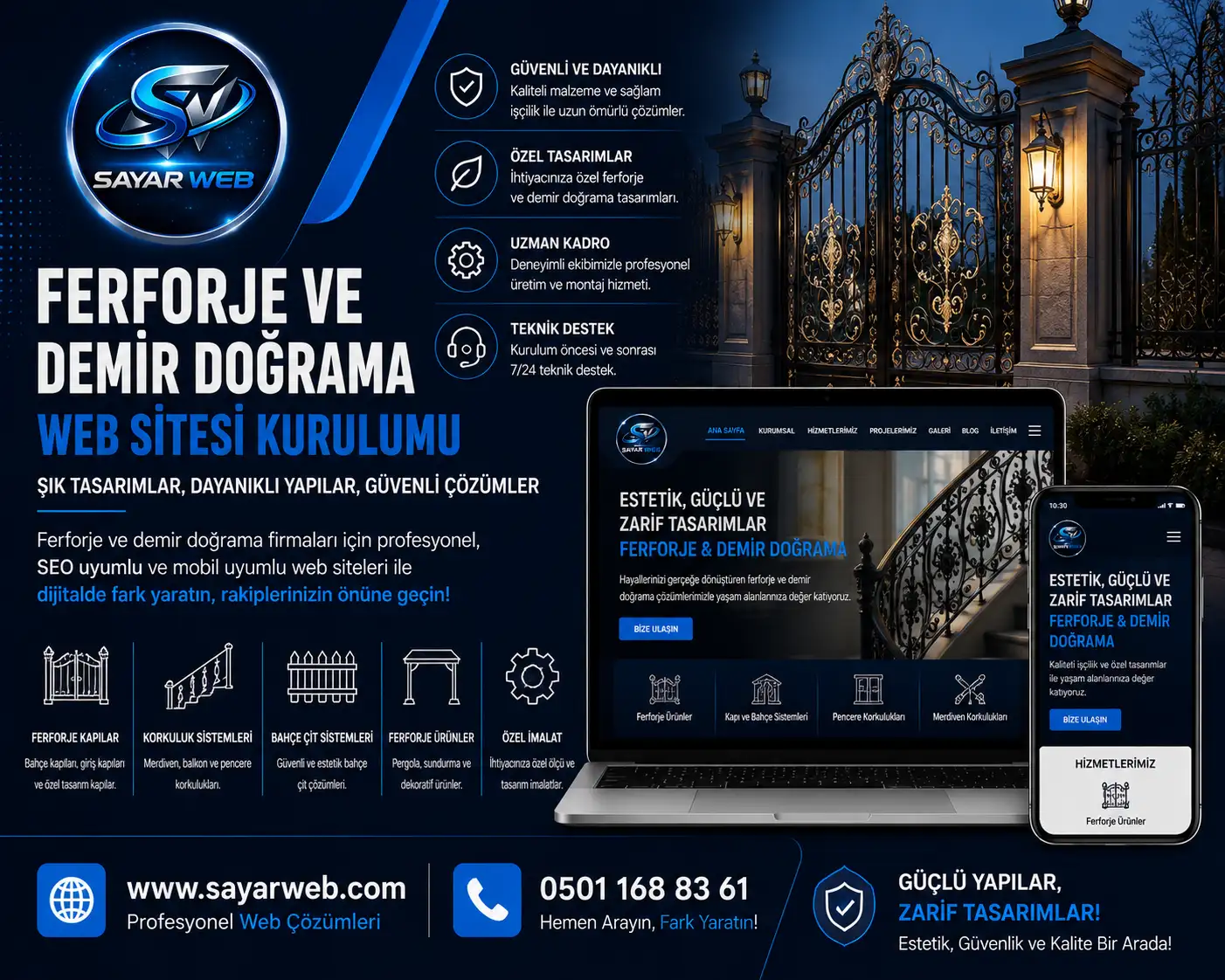 Ferforje ve Demir Doğrama Web Sitesi Kurulumu