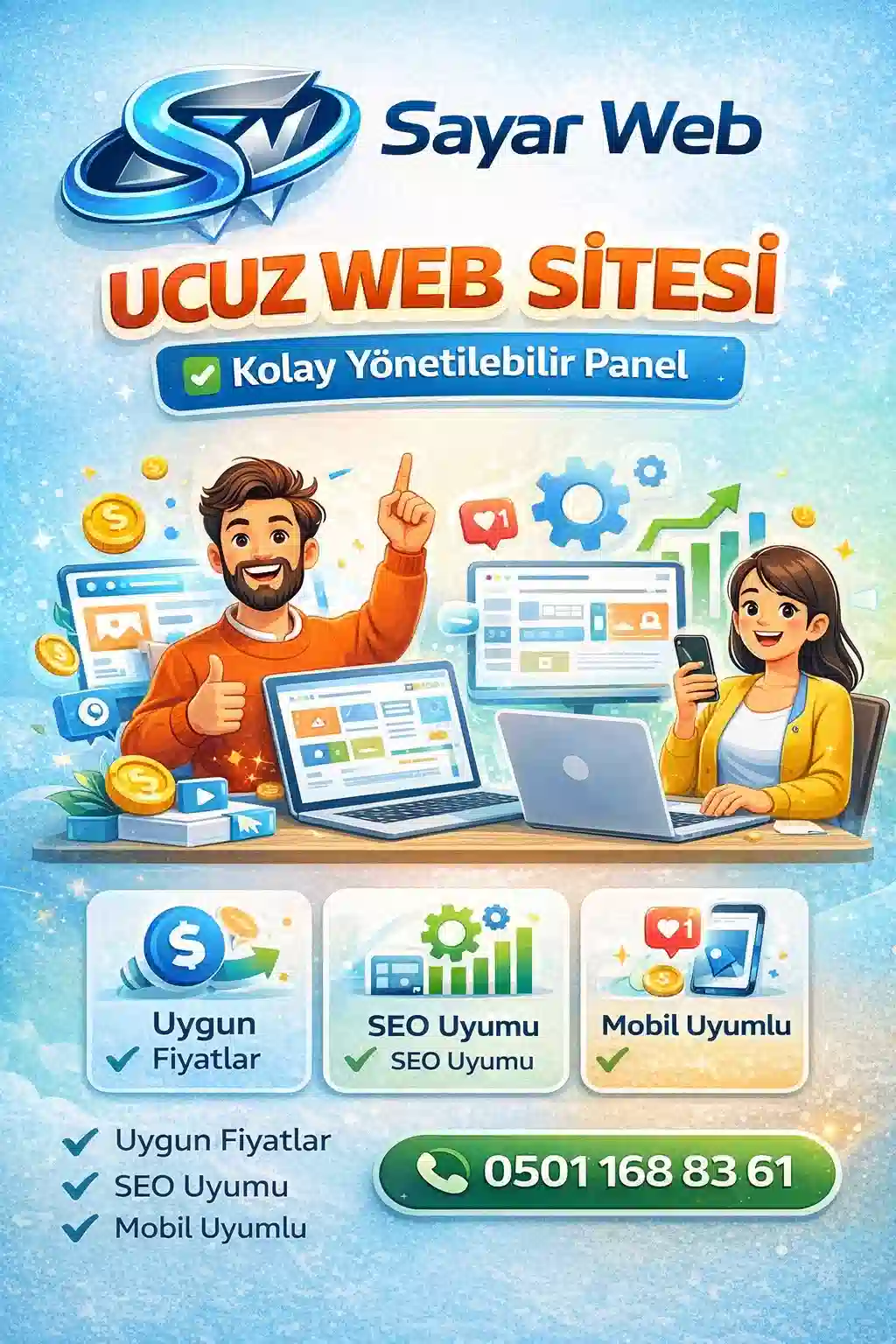 Hazır Web Sitesi ile Aynı Gün Yayına Çıkın Uygun Fiyat Garantisi