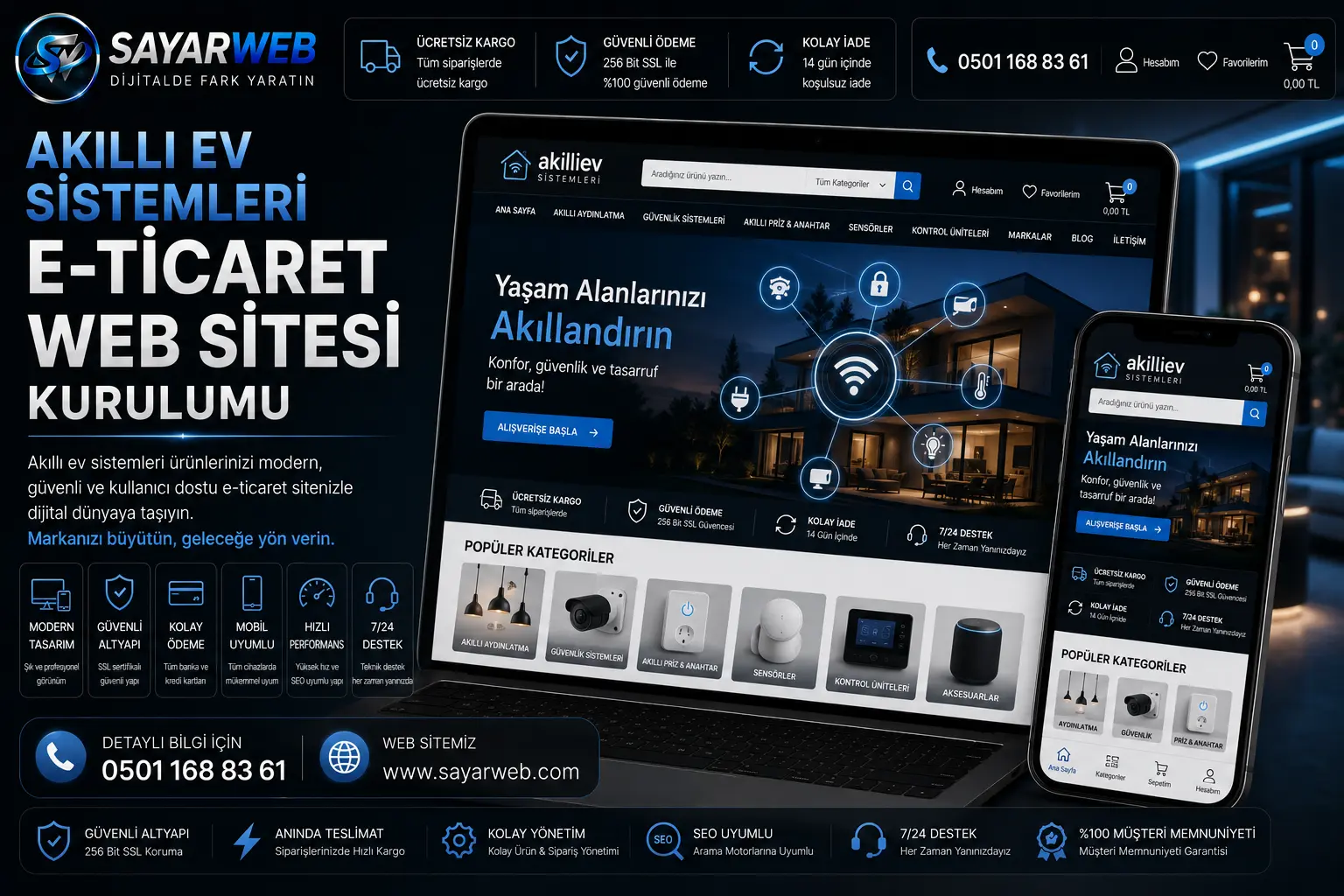 Akıllı Ev Sistemleri E-Ticaret Web Sitesi Kurulumu