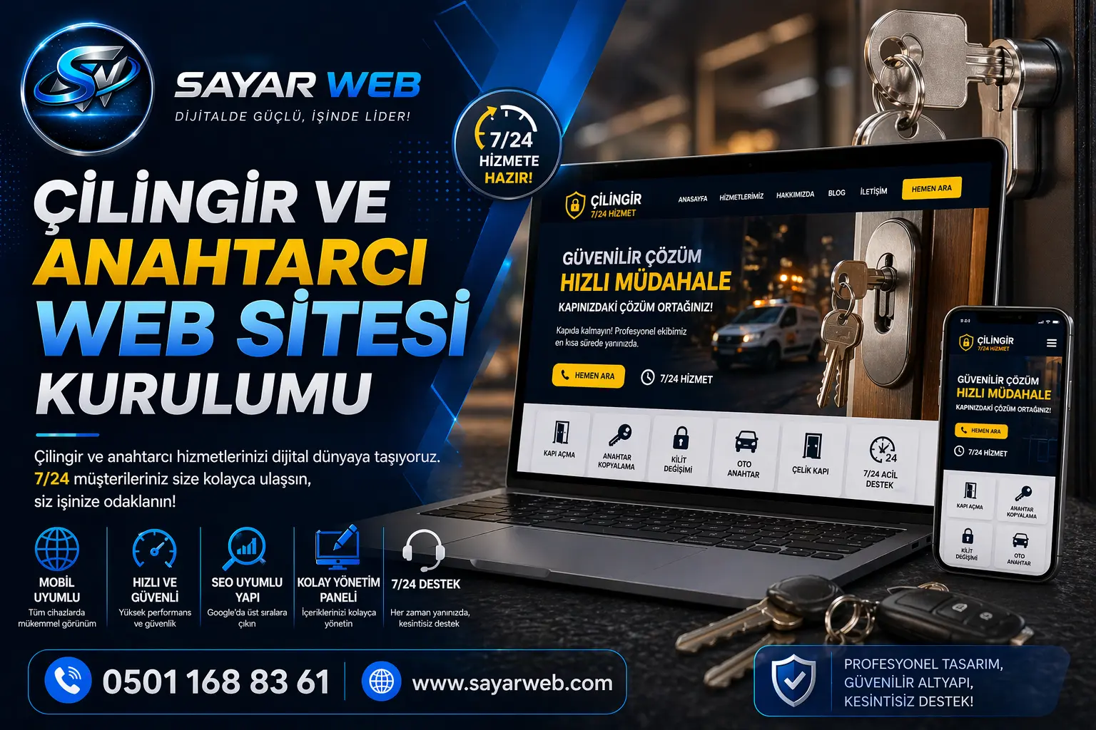 Çilingir ve Anahtarcı Web Sitesi Kurulumu