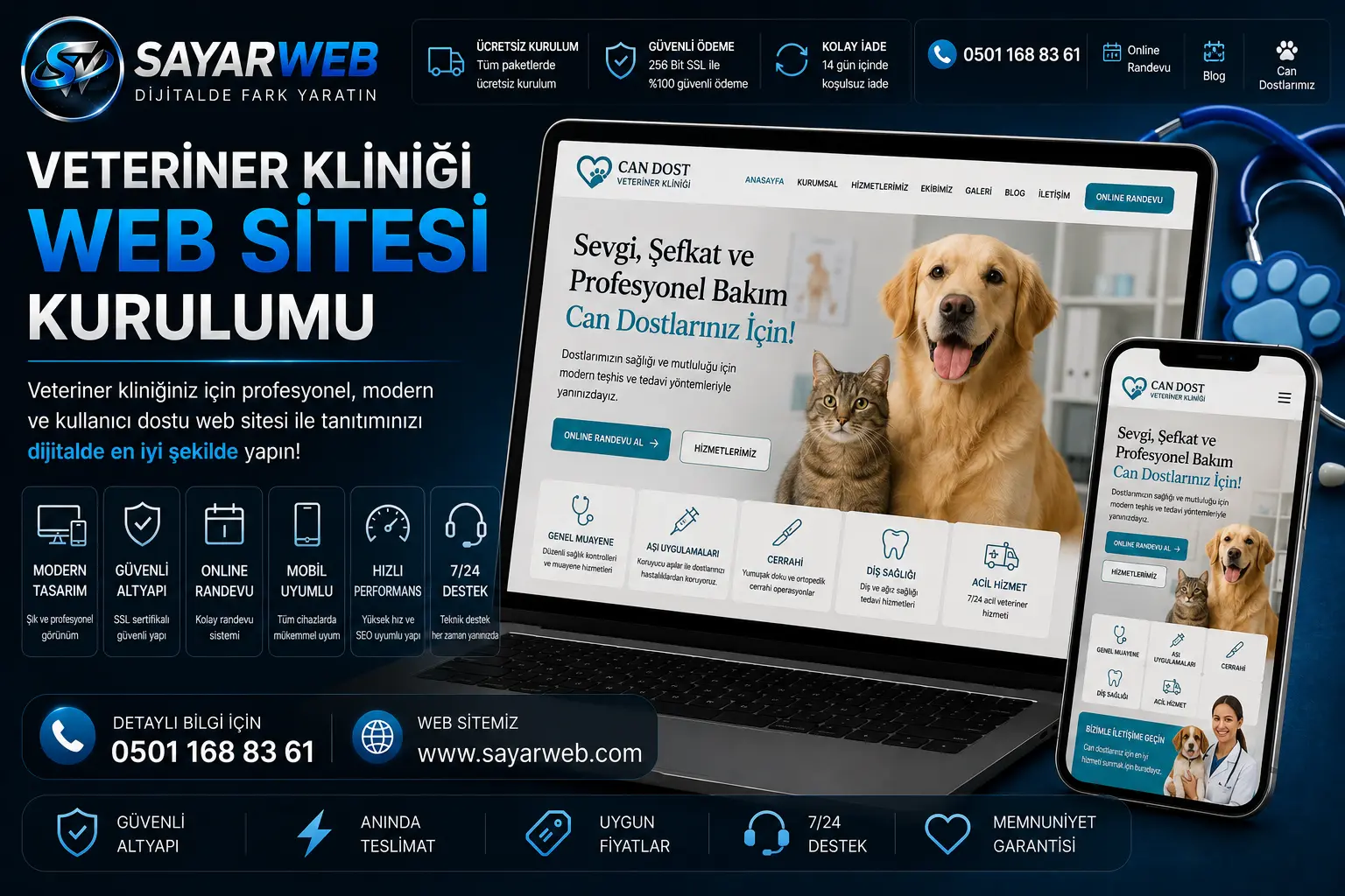 Veteriner Kliniği Web Sitesi Kurulumu