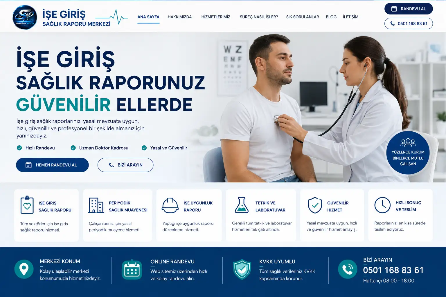 İşe Giriş Sağlık Raporu Merkezi Web Sitesi Kurulumu