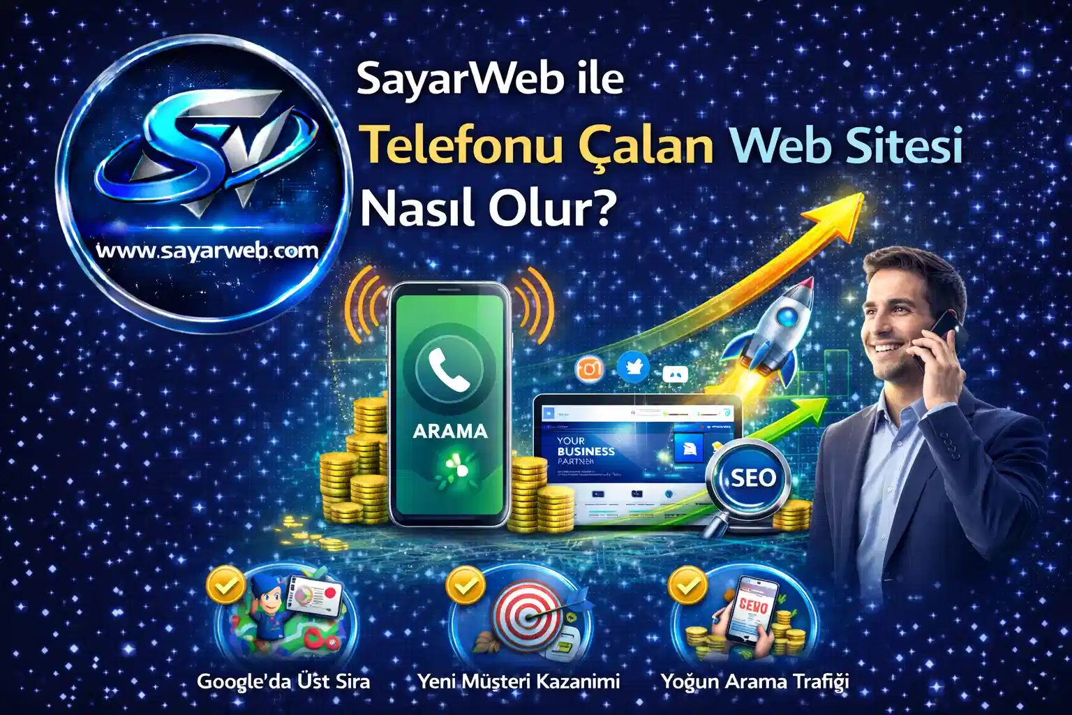 SayarWeb ile Telefonu Çalan Web Sitesi Nasıl Olur?