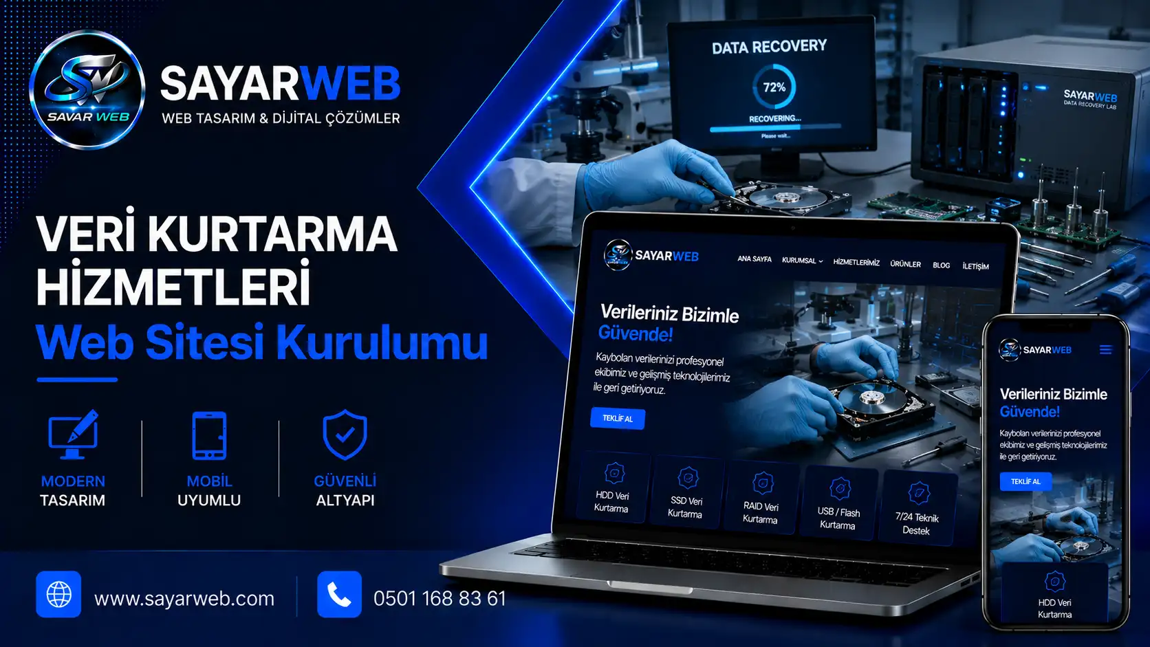 Veri Kurtarma Hizmetleri Web Sitesi Kurulumu