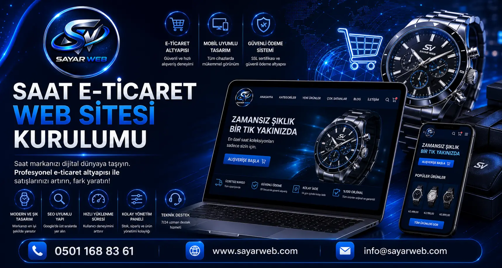 Saat E-Ticaret Web Sitesi Kurulumu