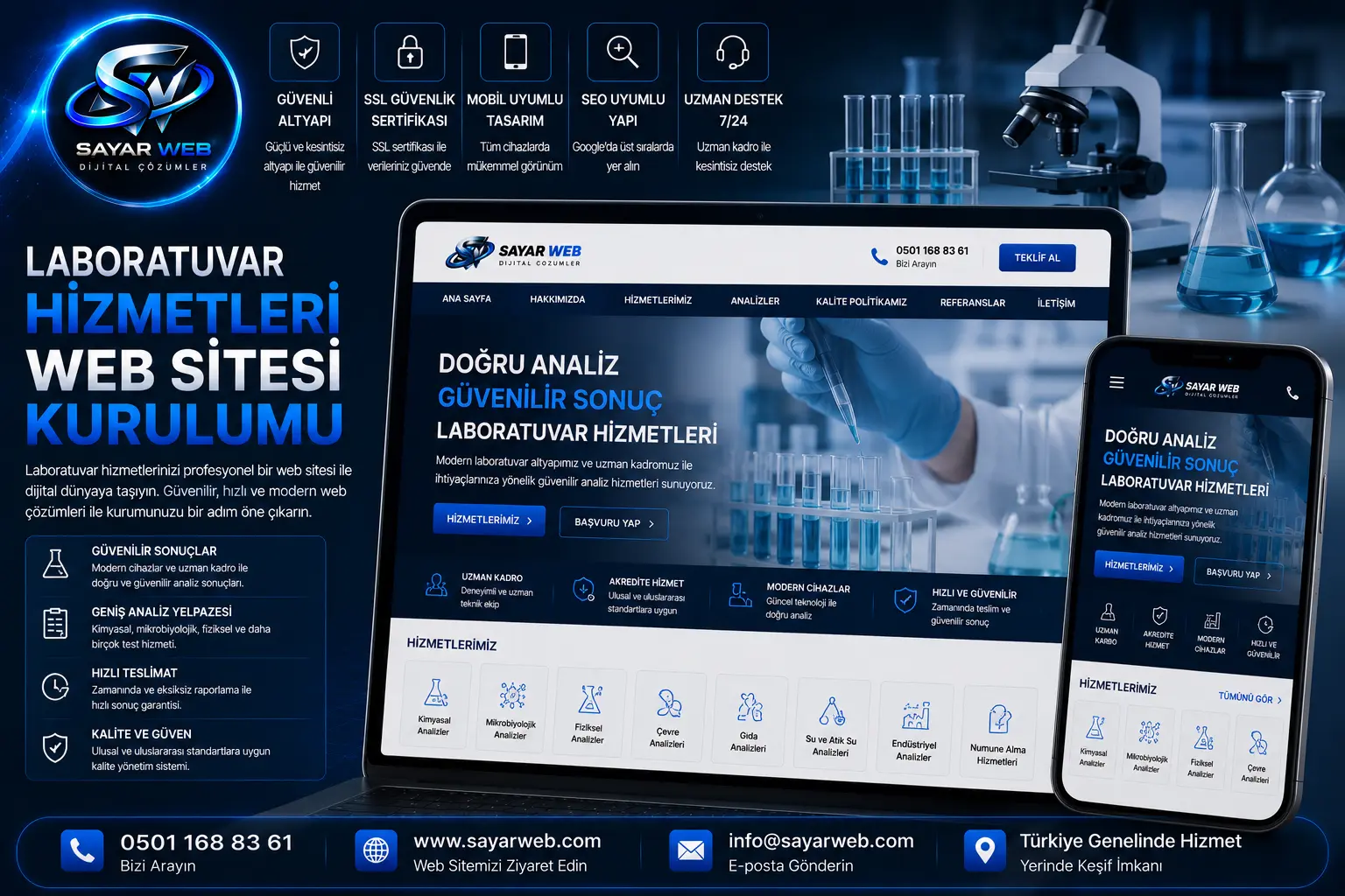 Laboratuvar Hizmetleri Web Sitesi Kurulumu