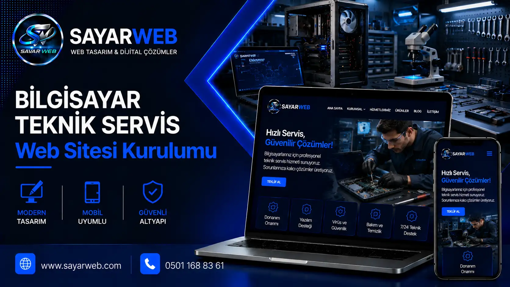 Bilgisayar Teknik Servis Web Sitesi Kurulumu
