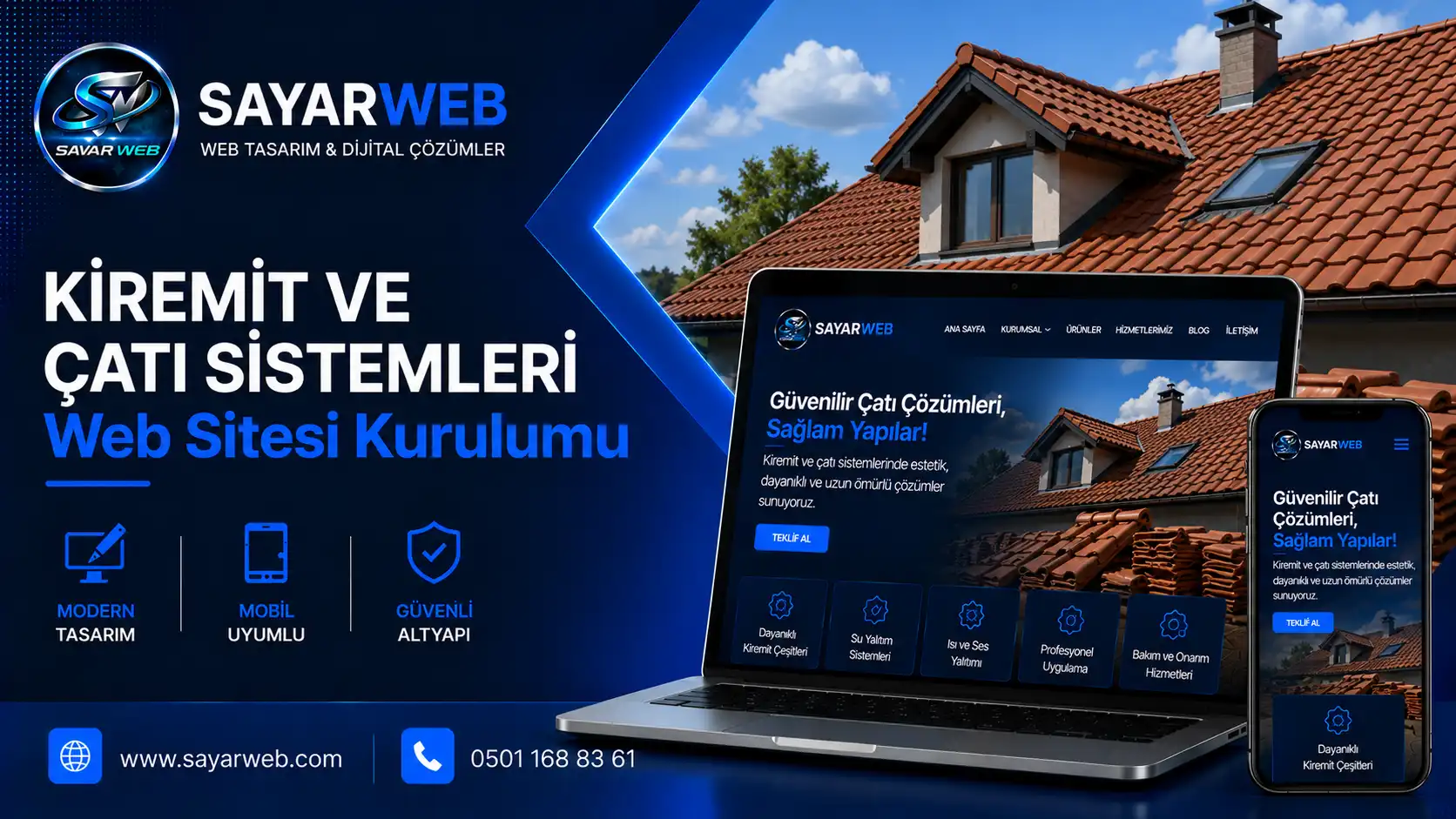 Kiremit ve Çatı Sistemleri Web Sitesi Kurulumu