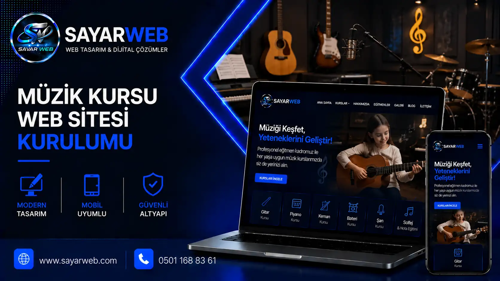 Müzik Kursu Web Sitesi Kurulumu