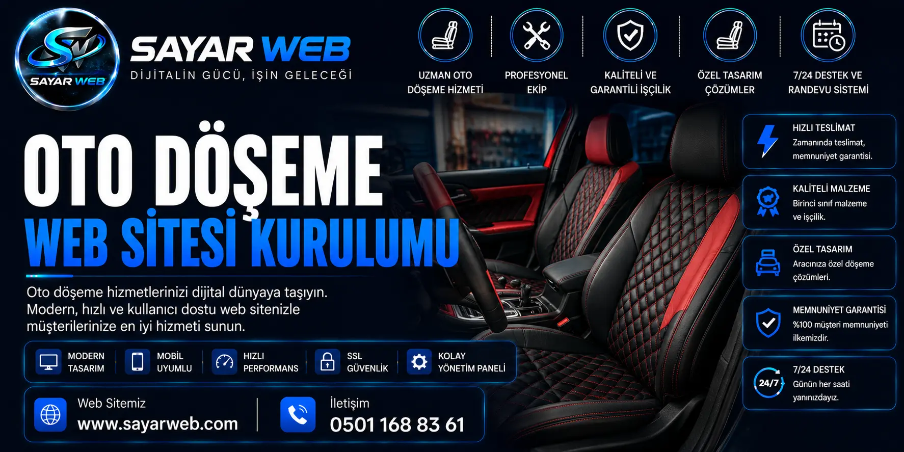 Oto Döşeme Web Sitesi Kurulumu