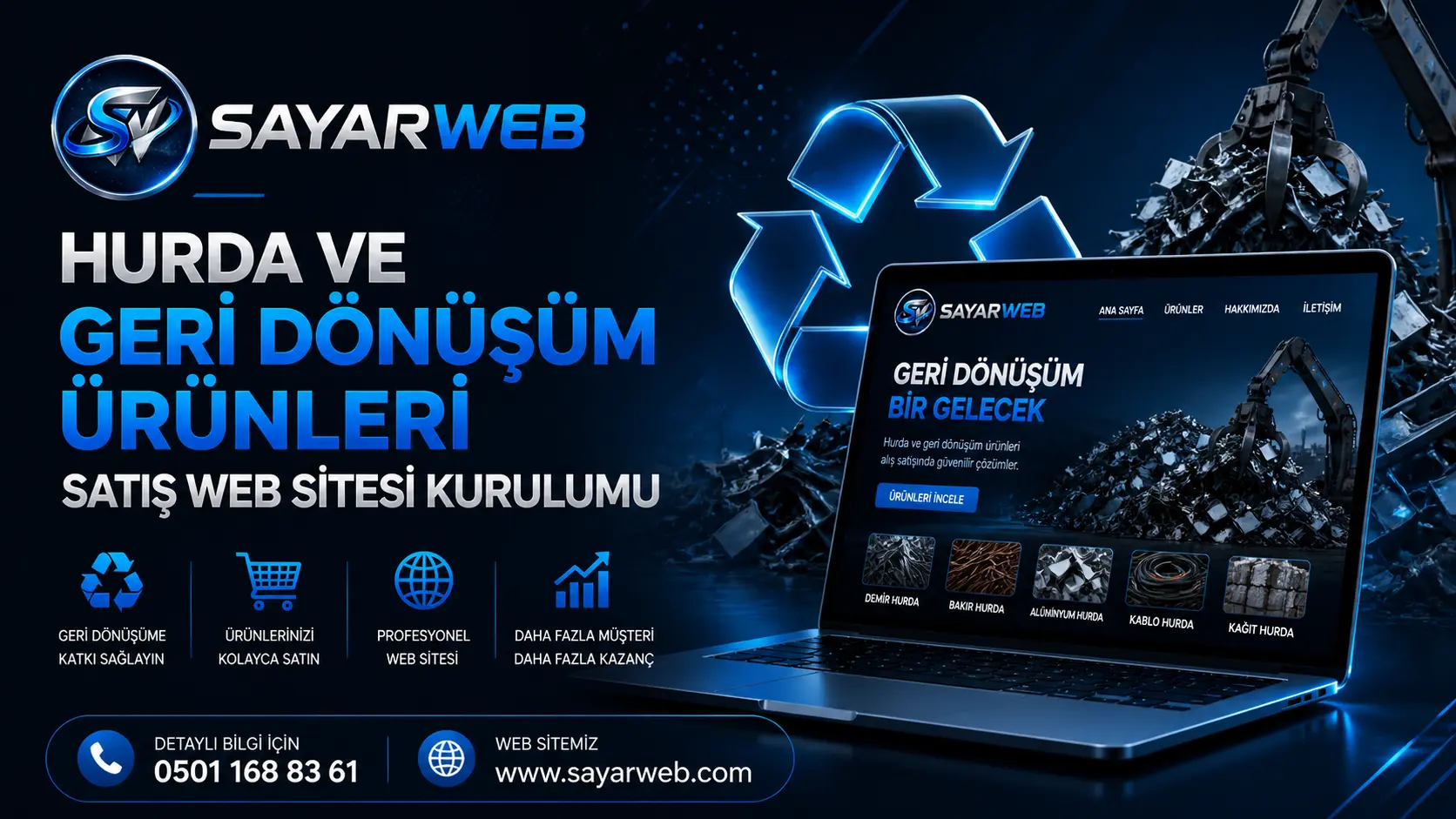 Hurda ve Geri Dönüşüm Ürünleri Satış Web Sitesi Kurulumu