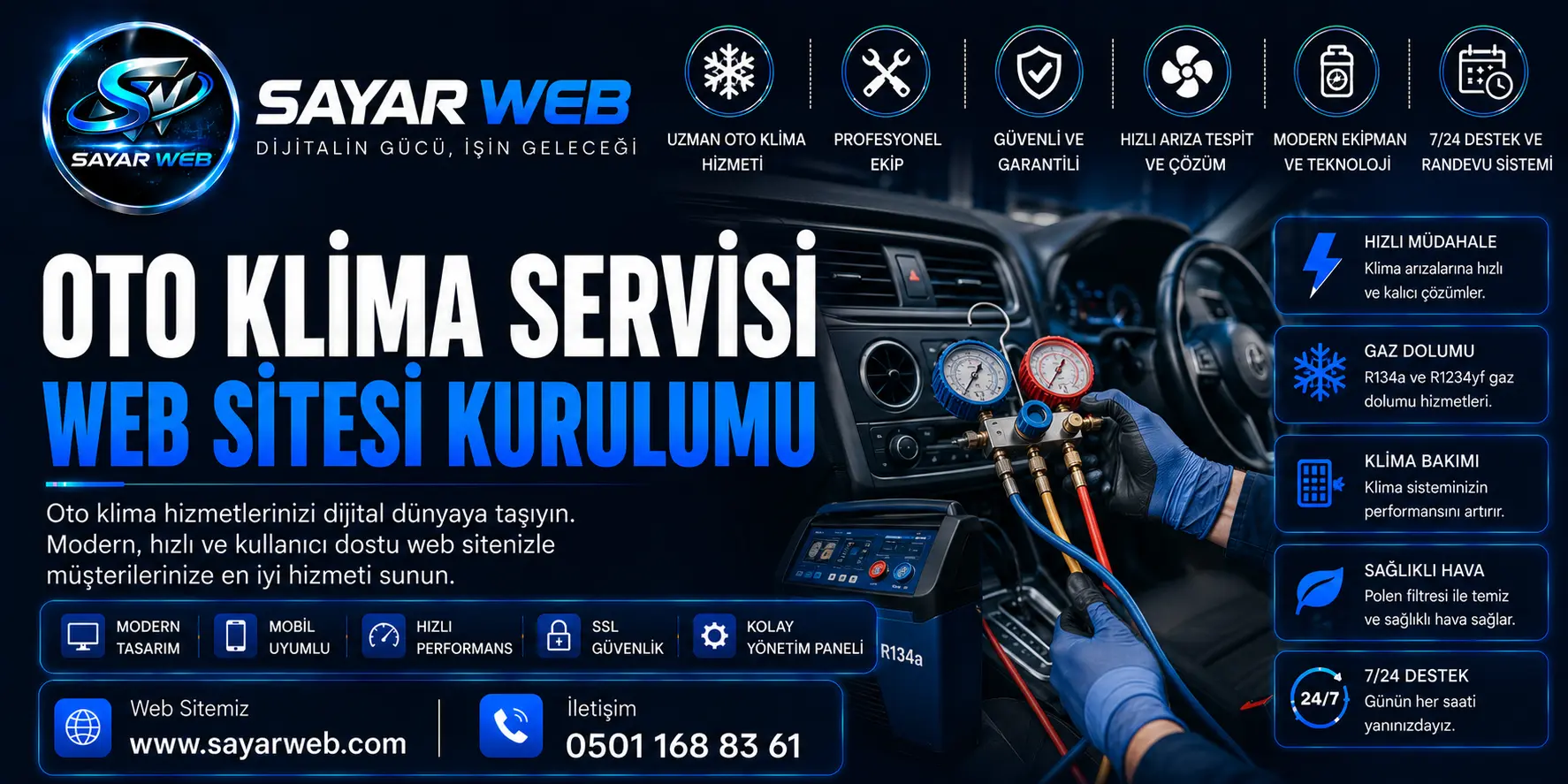 Oto Klima Servisi Web Sitesi Kurulumu