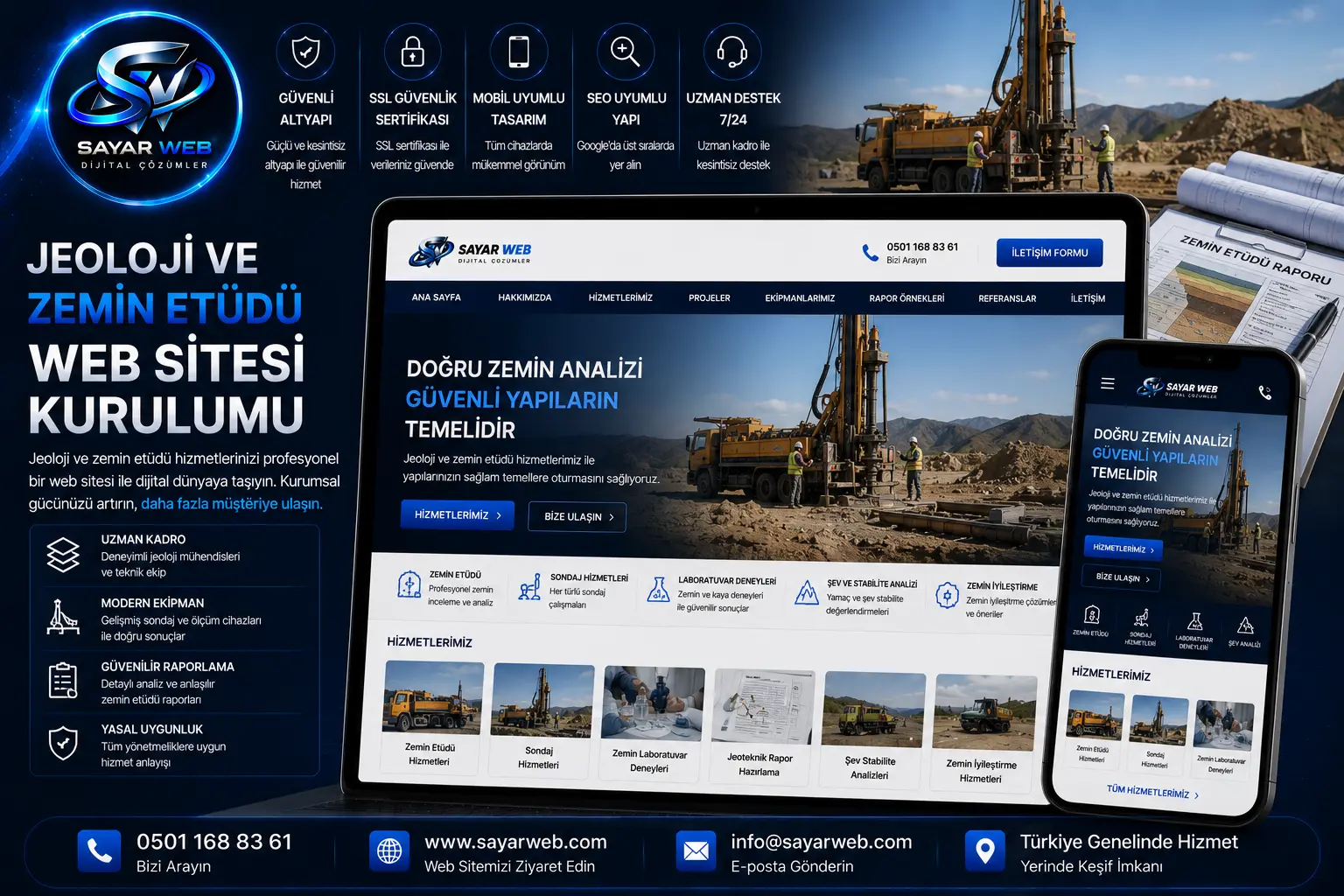 Jeoloji ve Zemin Etüdü Web Sitesi Kurulumu