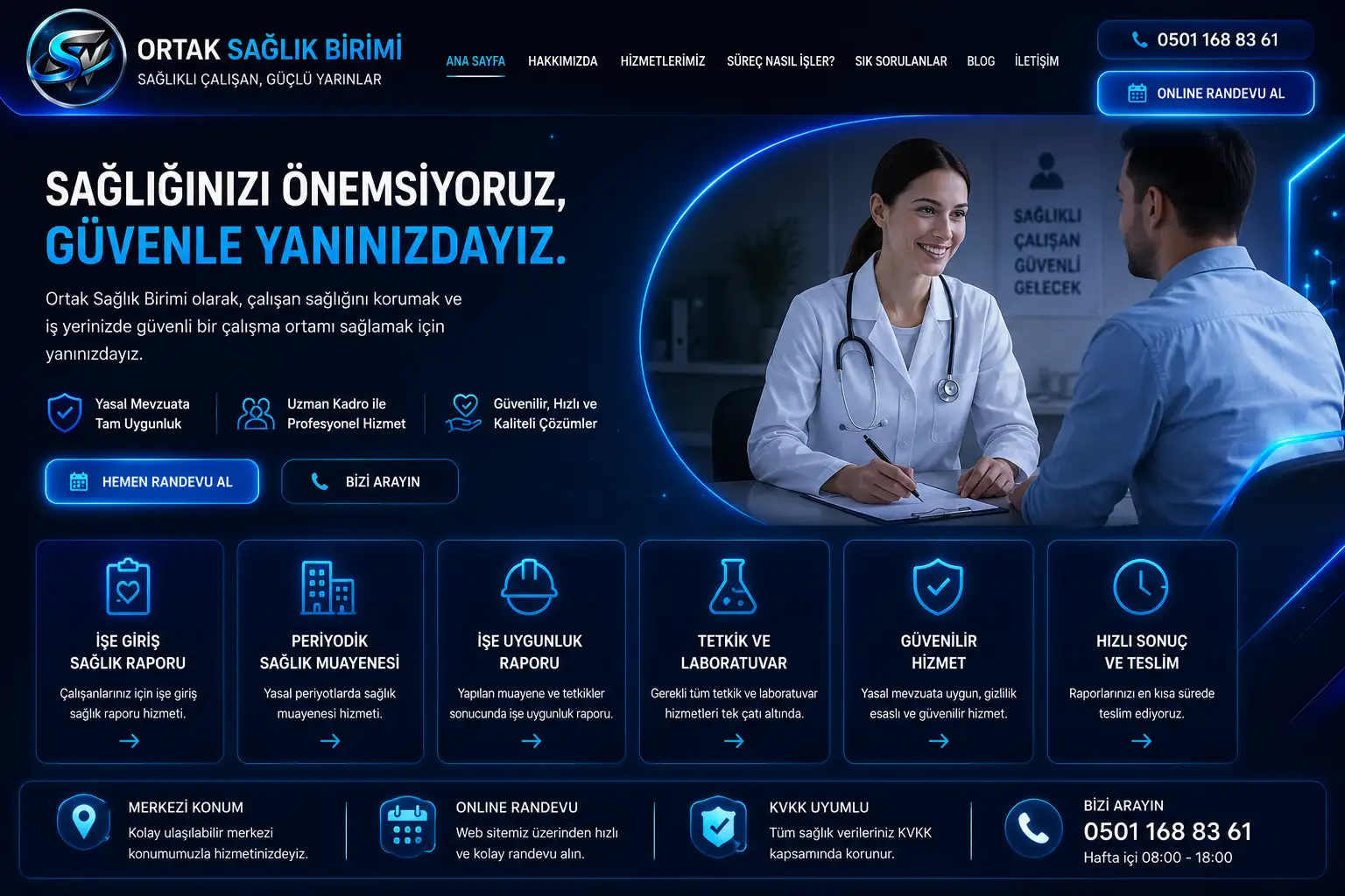 Ortak Sağlık Birimi Web Sitesi Kurulumu