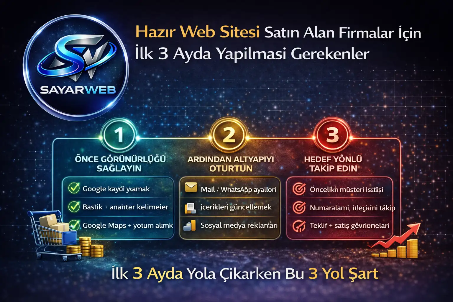 Hazır Web Sitesi Satın Alan Firmalar İçin İlk 3 Ayda Yapılması Gerekenler