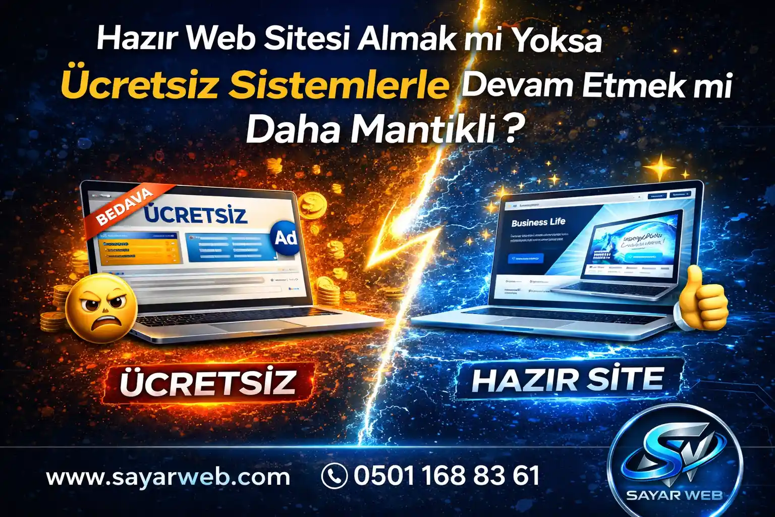 Hazır Web Sitesi Almak mı Yoksa Ücretsiz Sistemlerle Devam Etmek mi Daha Mantıklı