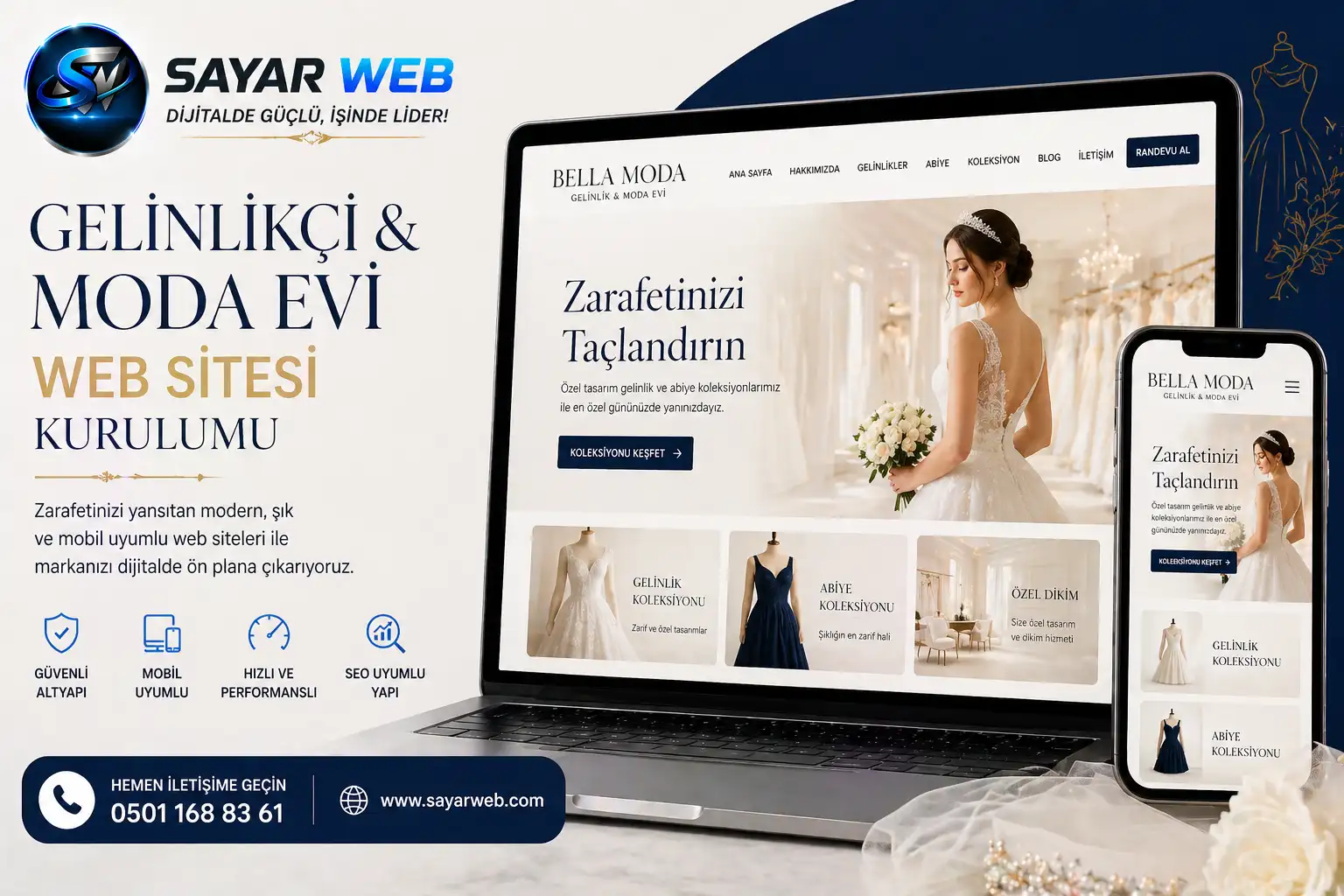 Gelinlikçi ve Moda Evi Web Sitesi Kurulumu