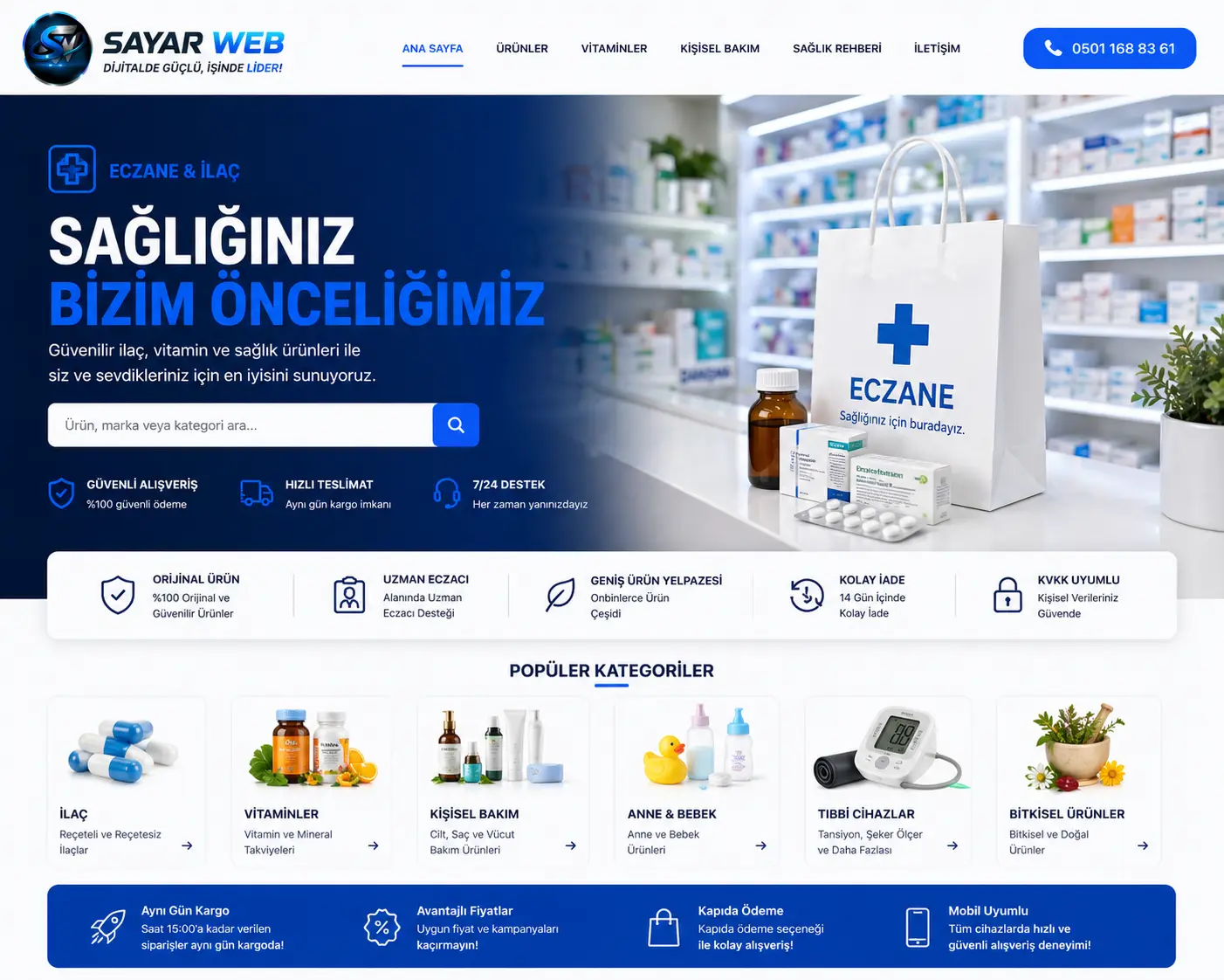 Eczane ve İlaç Web Sitesi Kurulumu