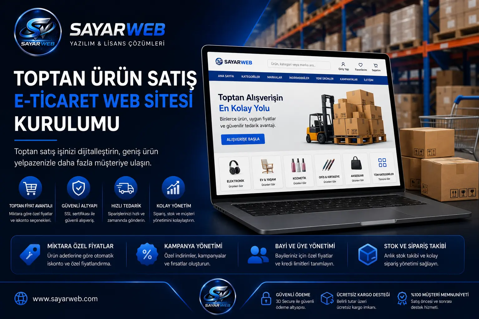Toptan Ürün Satış E-Ticaret Web Sitesi Kurulumu