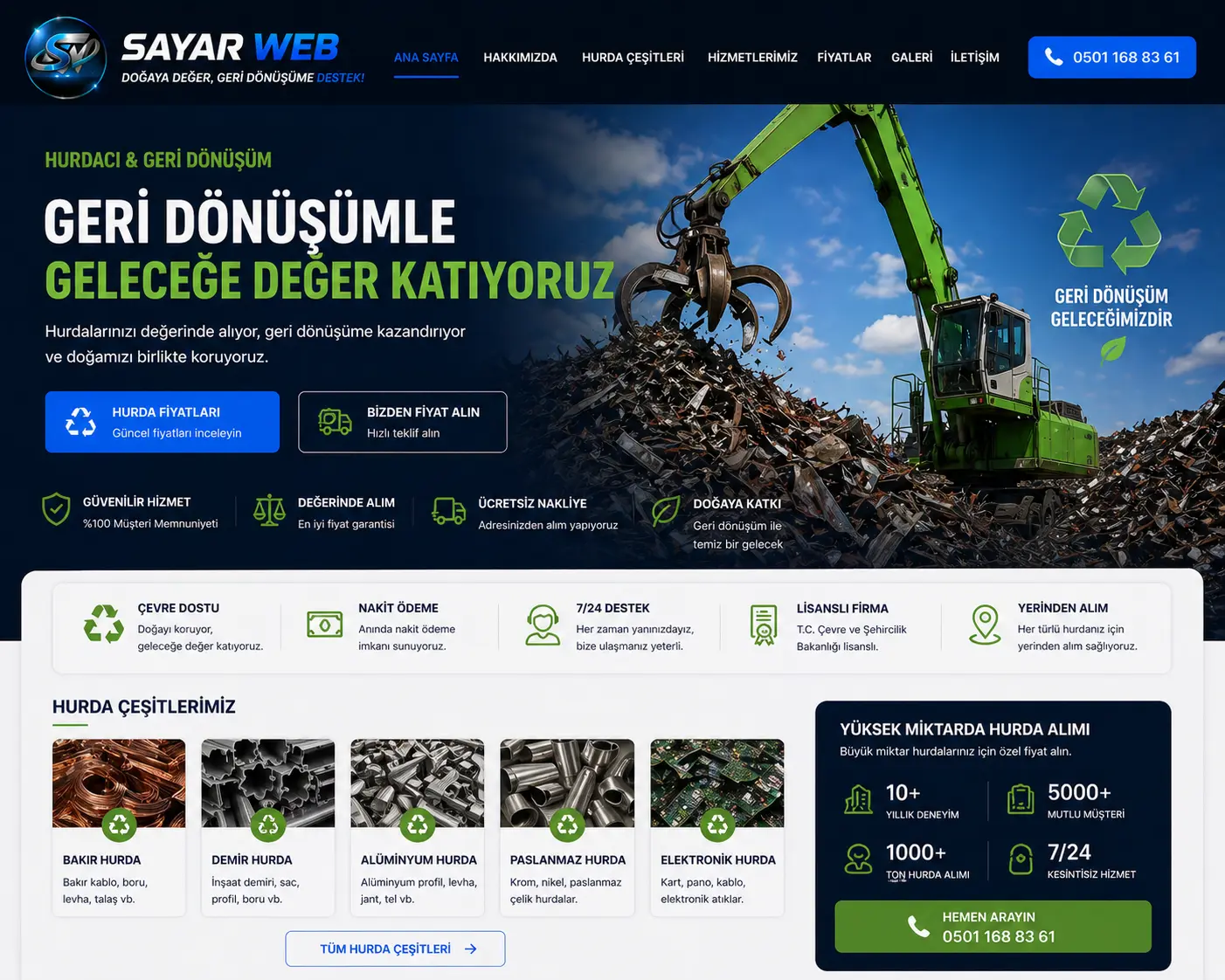 Hurdacı ve Geri Dönüşüm Web Sitesi Kurulumu