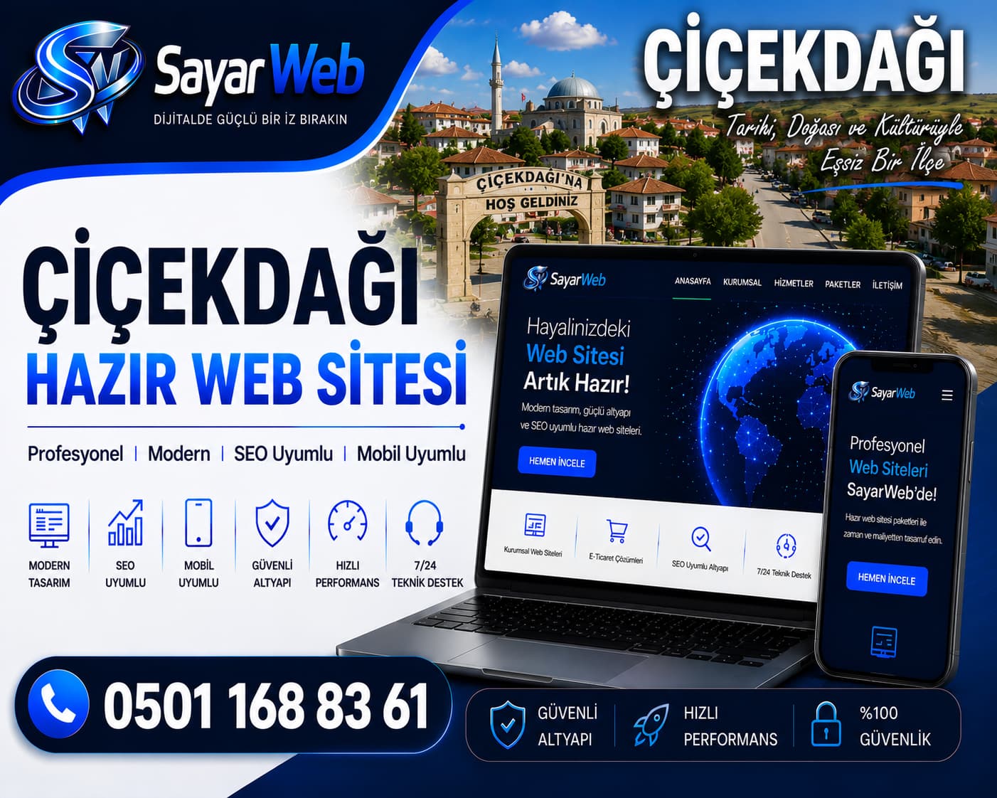 Çiçekdağı Hazır Web Sitesi