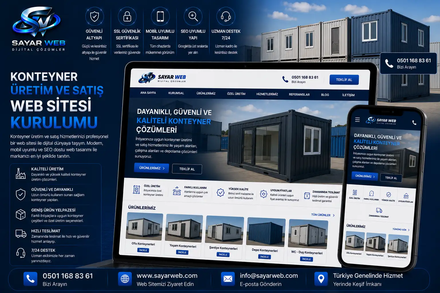 Konteyner Üretim ve Satış Web Sitesi Kurulumu