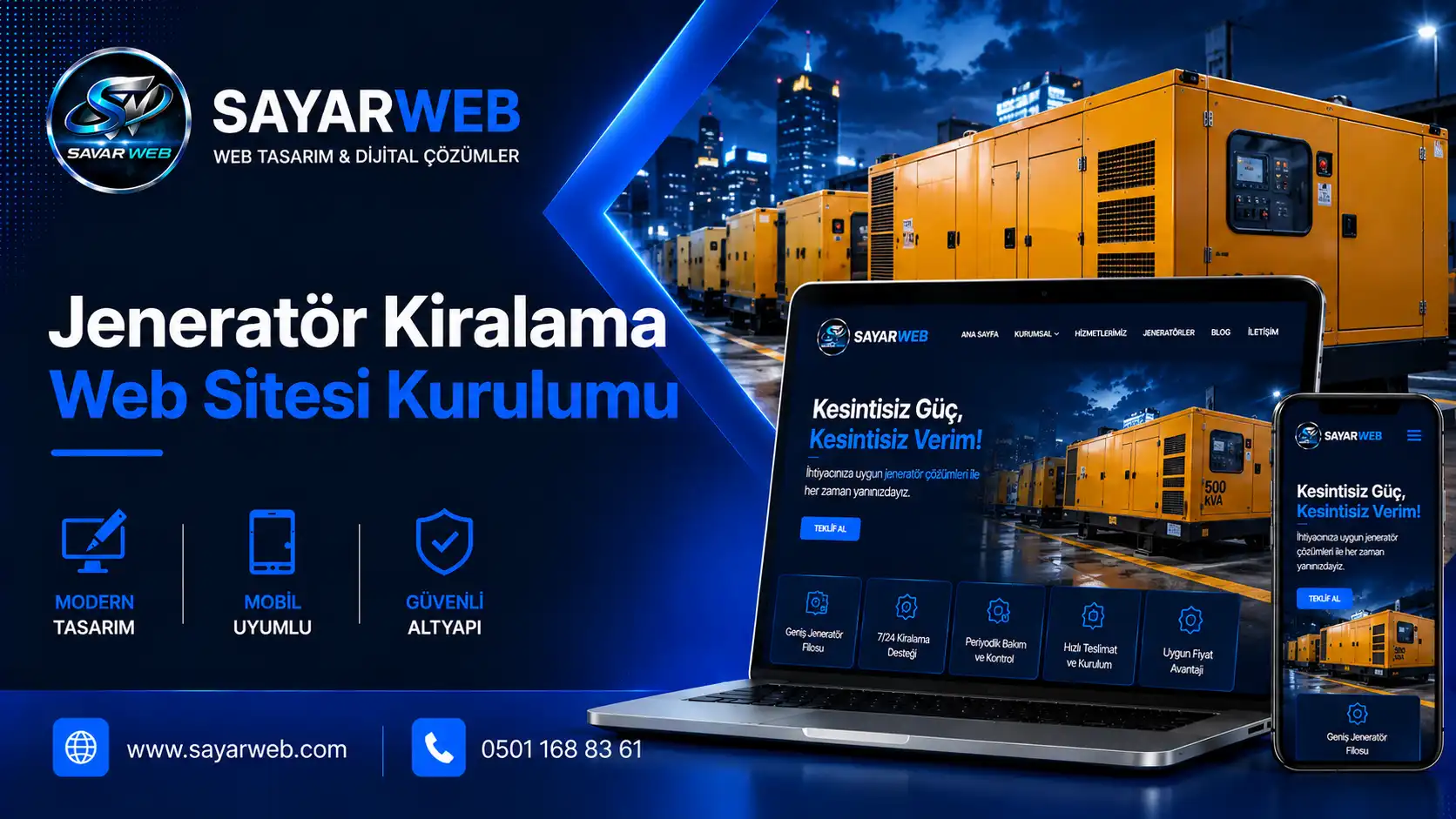 Jeneratör Kiralama Web Sitesi Kurulumu