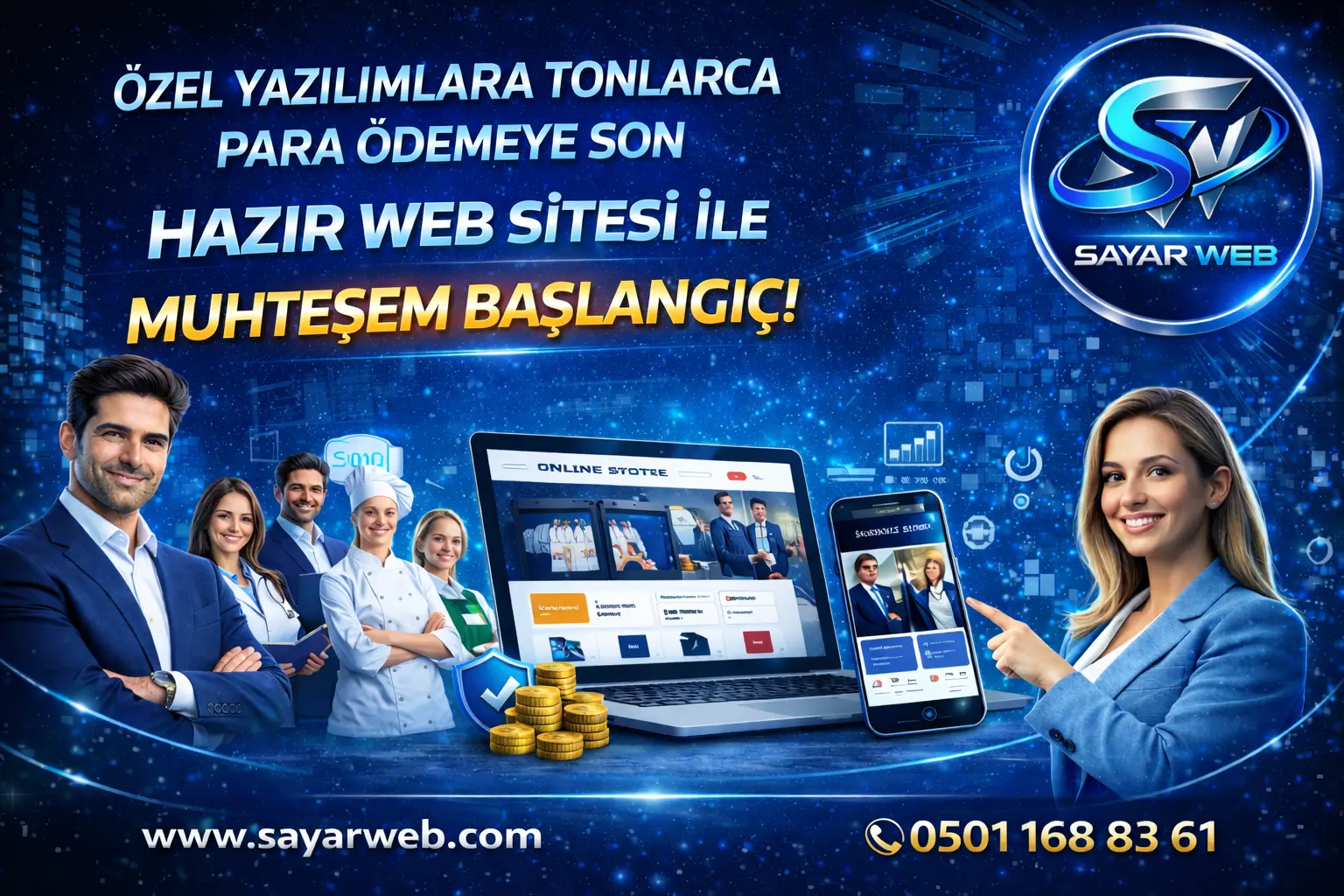 Özel  Yazılımlara Tonlarca Para Ödemeye Son Hazir Web sitesi ile Muhteşem Başlangıc