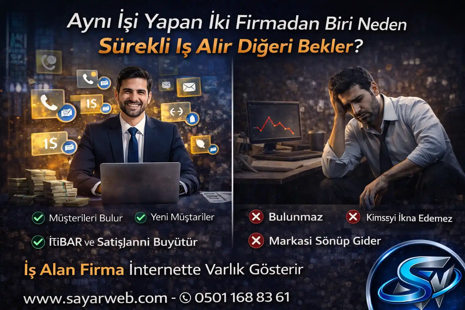 İnternette Aynı İşi Yapan İki Firmadan Biri Neden Sürekli İş Alır Diğeri Bekler