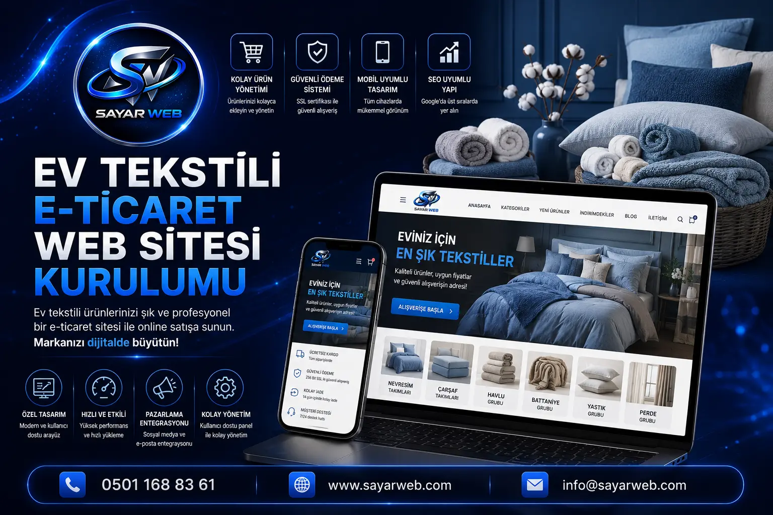 Ev Tekstili E-Ticaret Web Sitesi Kurulumu