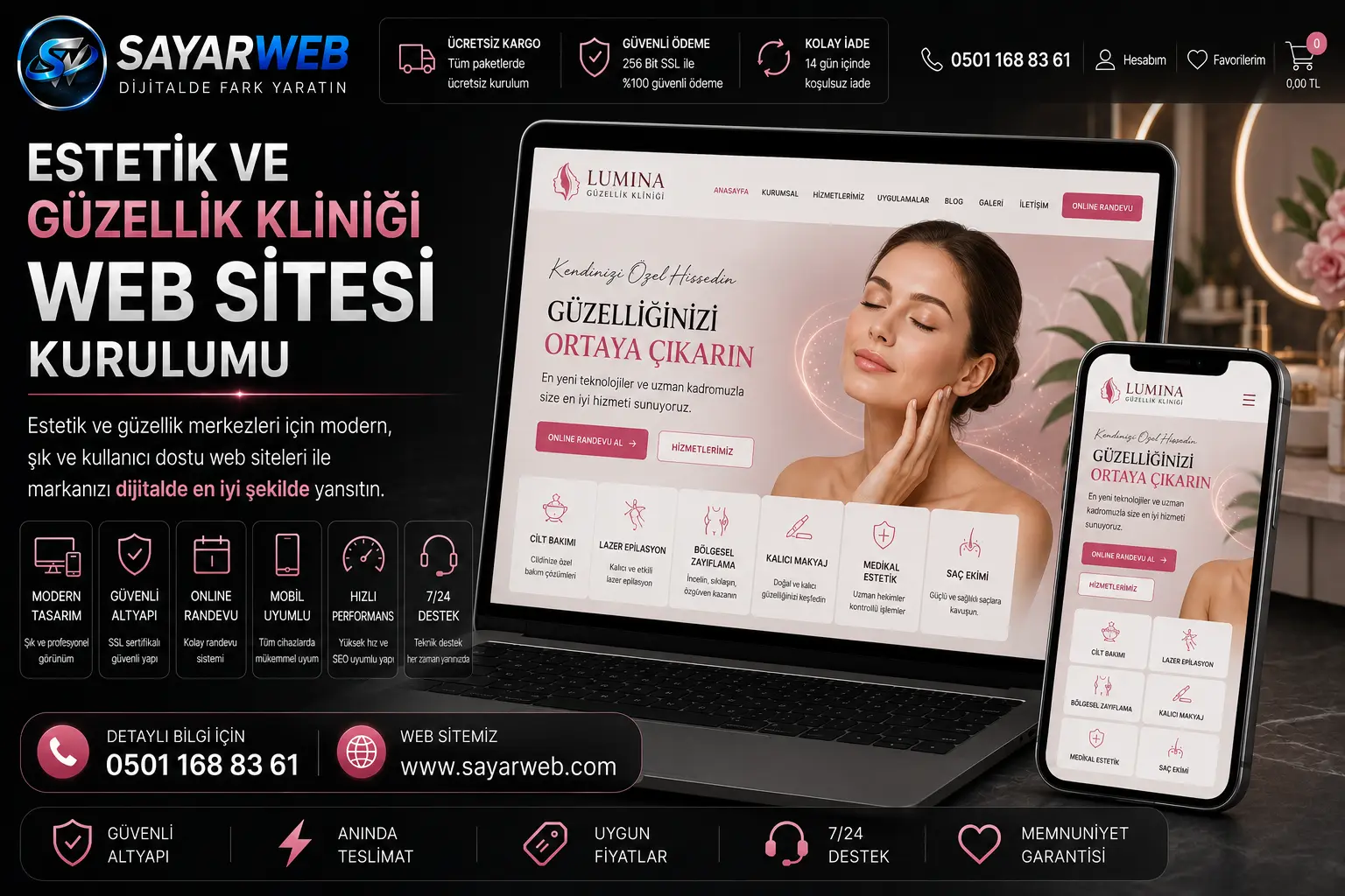 Estetik ve Güzellik Kliniği Web Sitesi Kurulumu