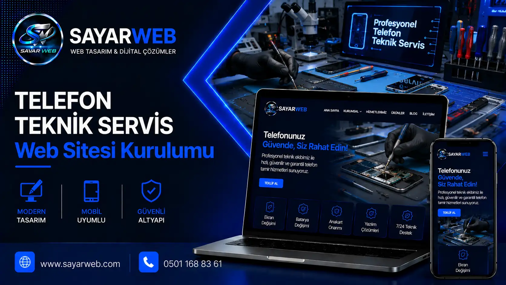 Telefon Teknik Servis Web Sitesi Kurulumu