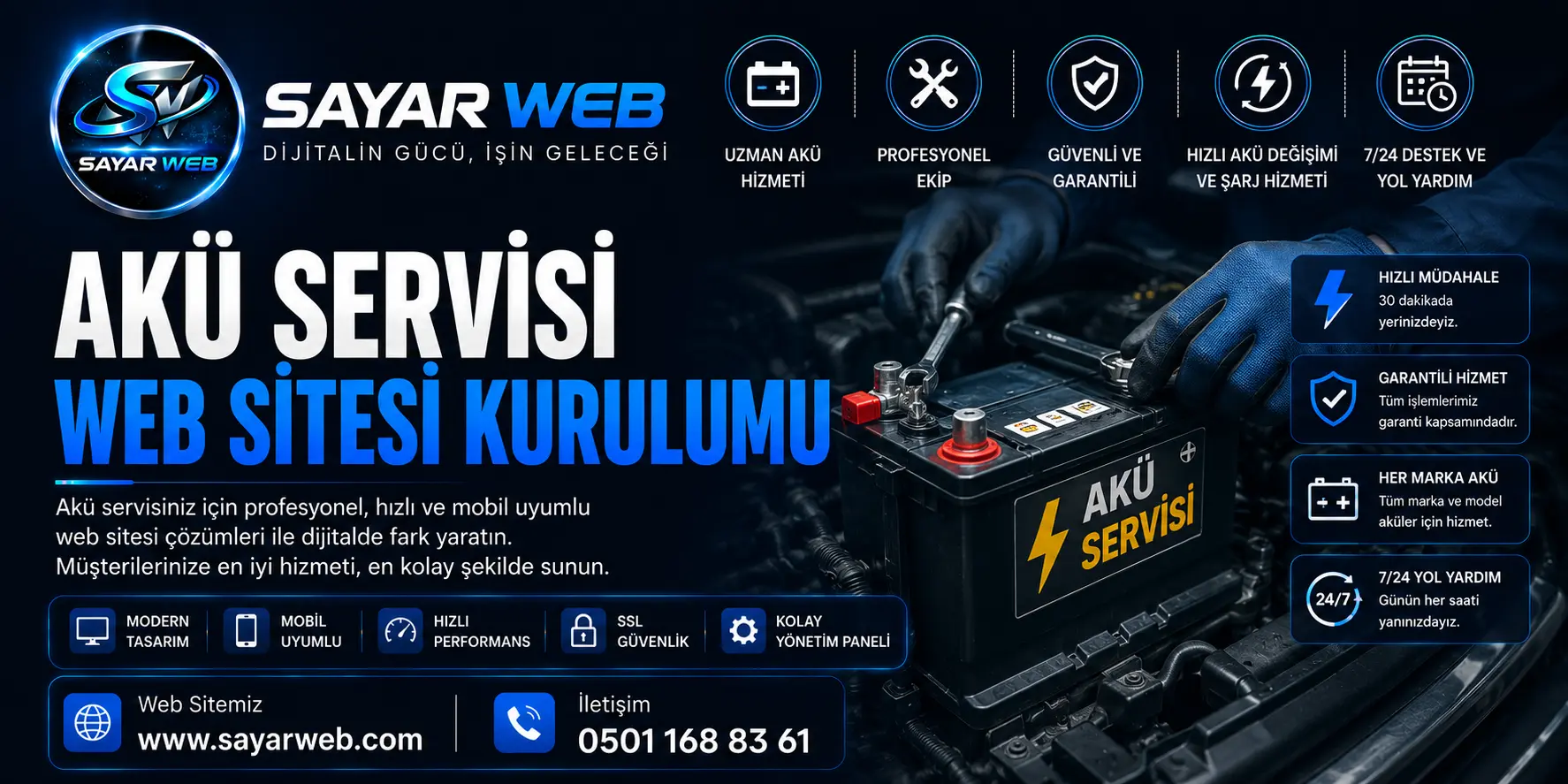 Akü Servisi Web Sitesi Kurulumu