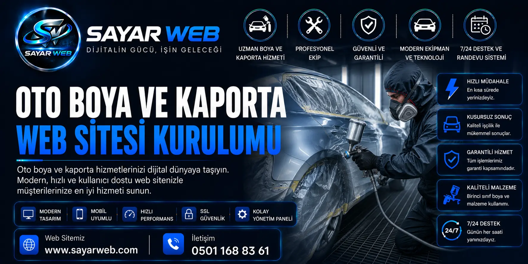 Oto Boya ve Kaporta Web Sitesi Kurulumu