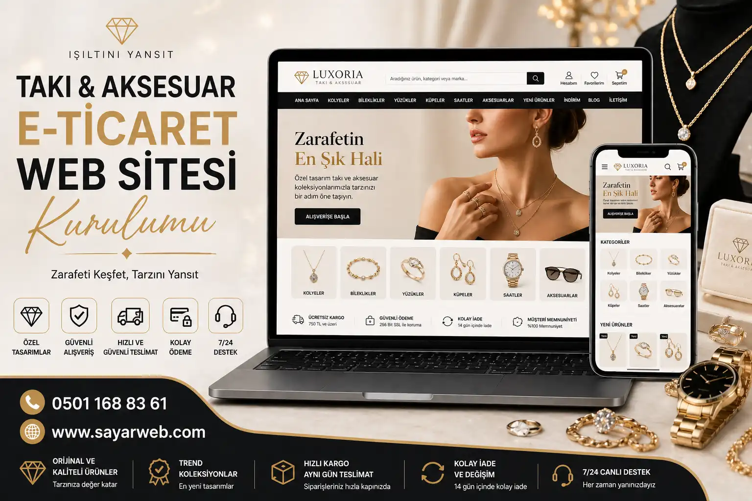 Takı ve Aksesuar E-Ticaret Web Sitesi Kurulumu