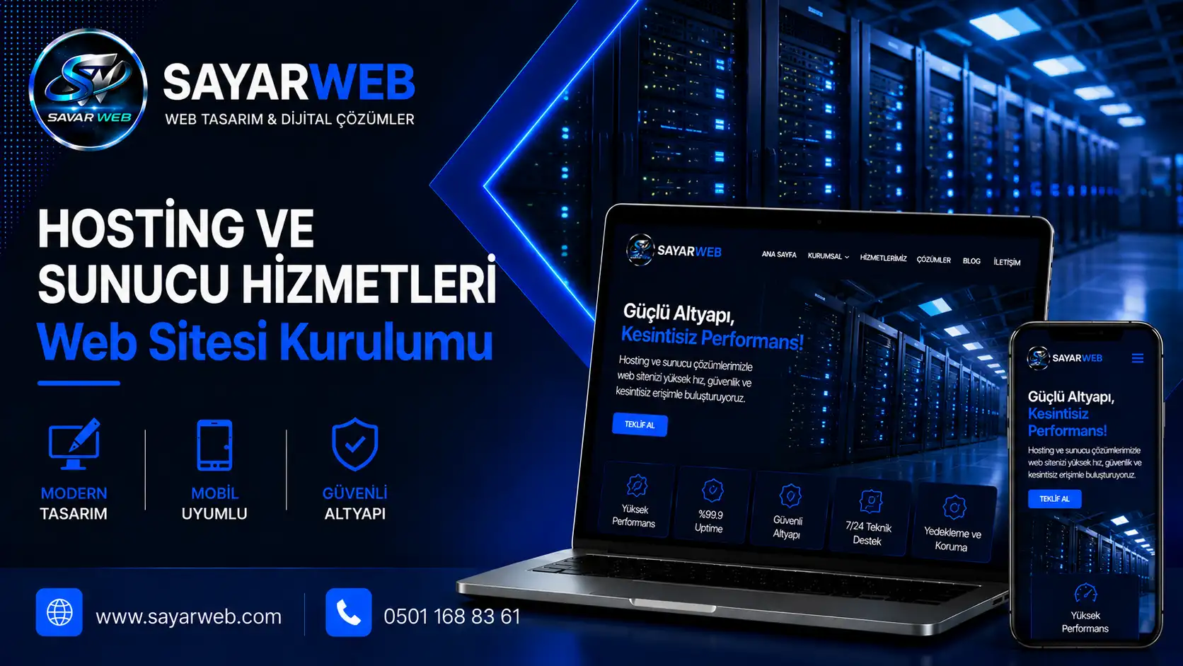 Hosting ve Sunucu Hizmetleri Web Sitesi Kurulumu