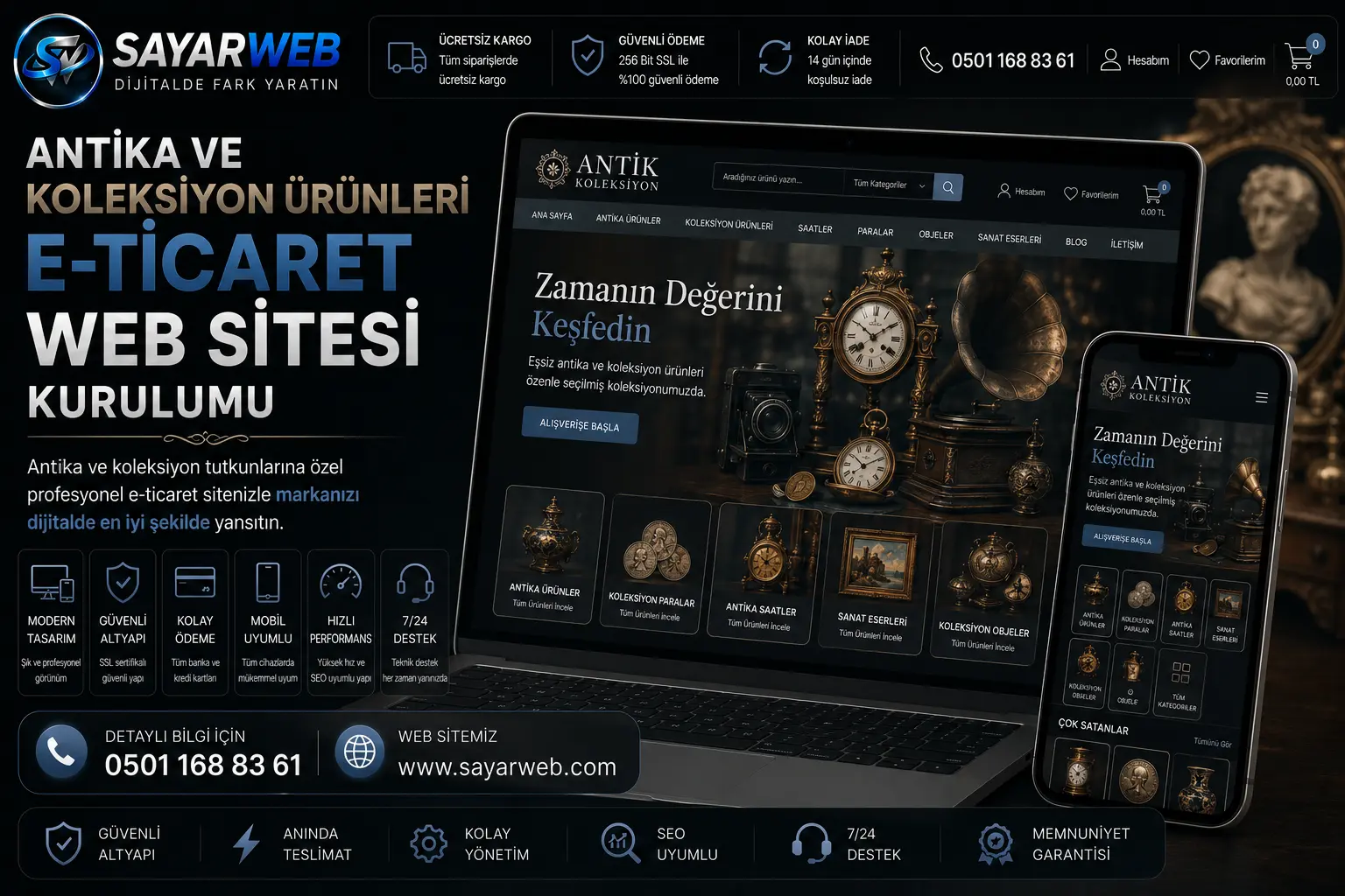 Antika ve Koleksiyon Ürünleri E-Ticaret Web Sitesi Kurulumu
